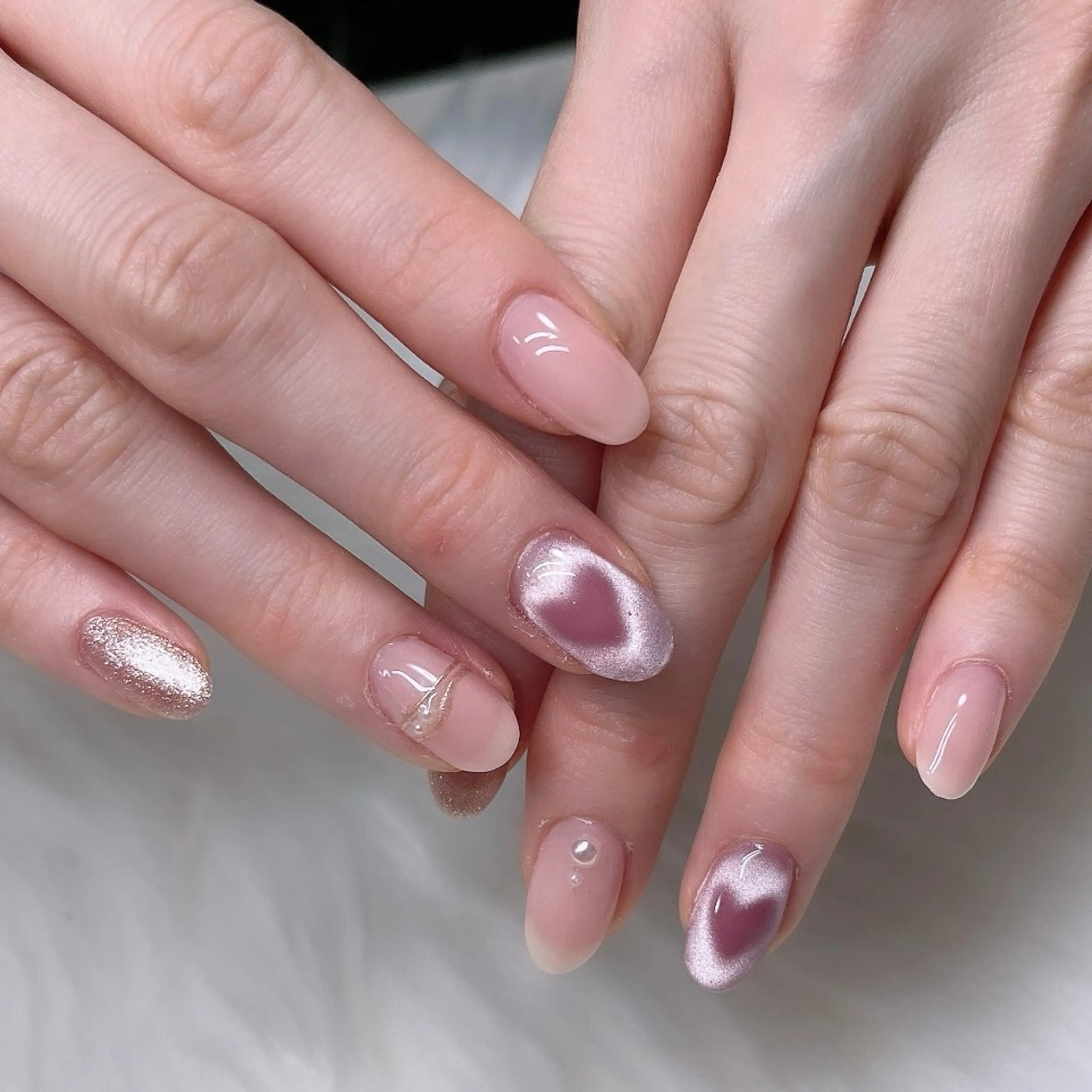 ネイル アートネイル キラキラネイル 韓国ネイル ラメ(グリッター) ロングネイル 🐕🦺Yappy 💗A-tanのネイルデザイン