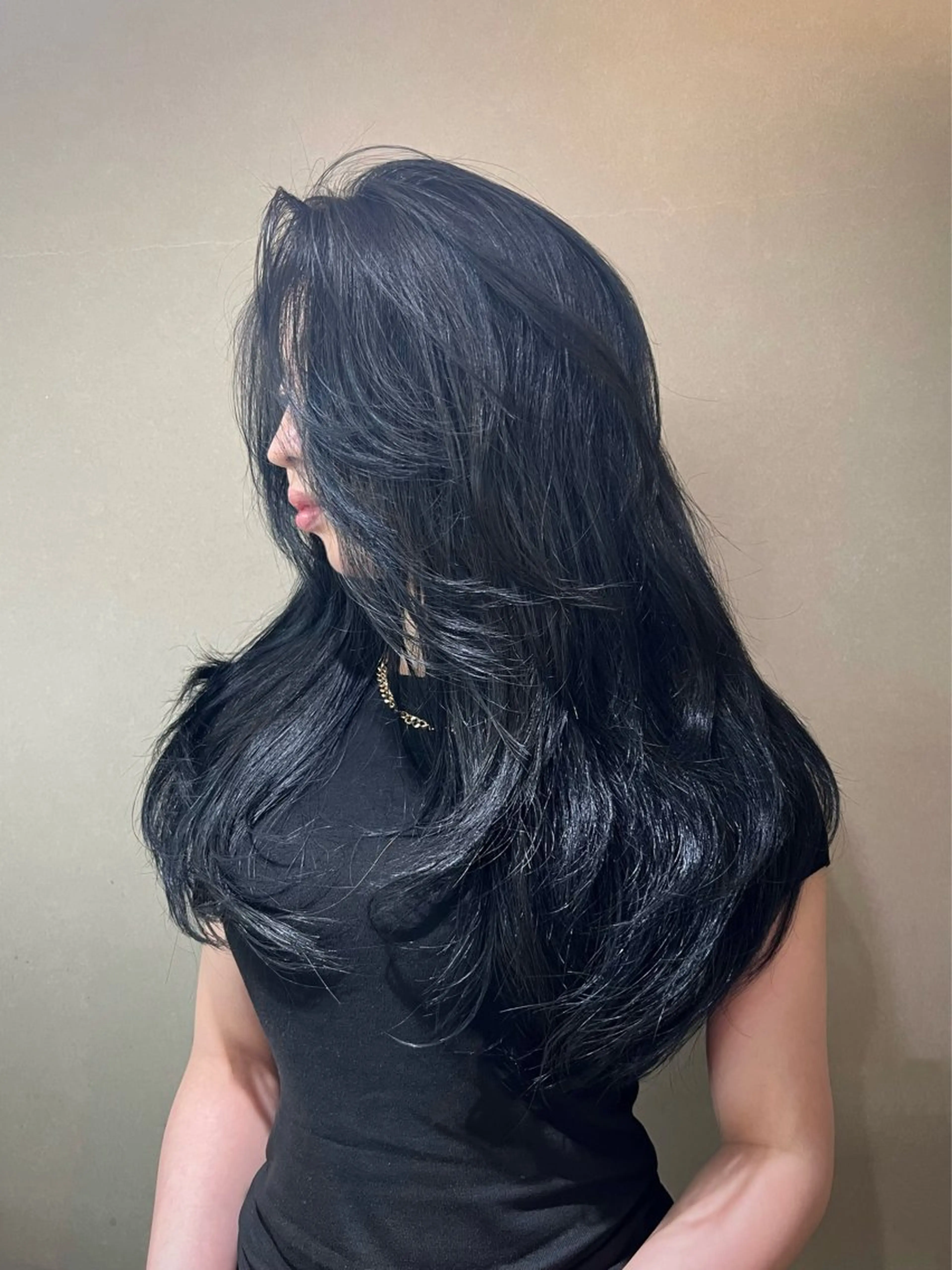 ロング カラー カット ヘアカラー 💖難波レイヤー カット💖ツバサのヘアスタイル