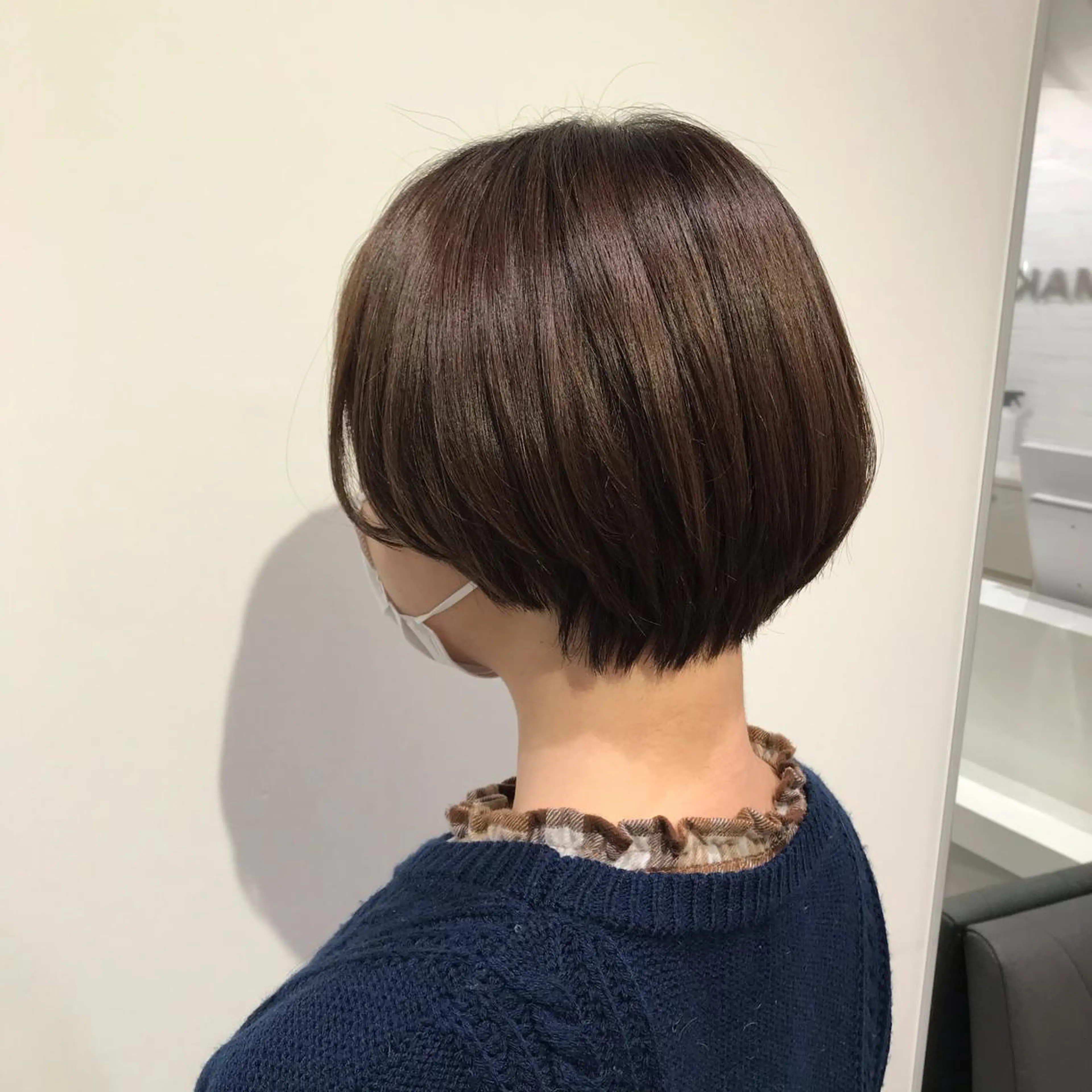 ミディアム ショートボブ ボブ カット トリートメント 暖色カラー🌹 中山由梨のヘアスタイル