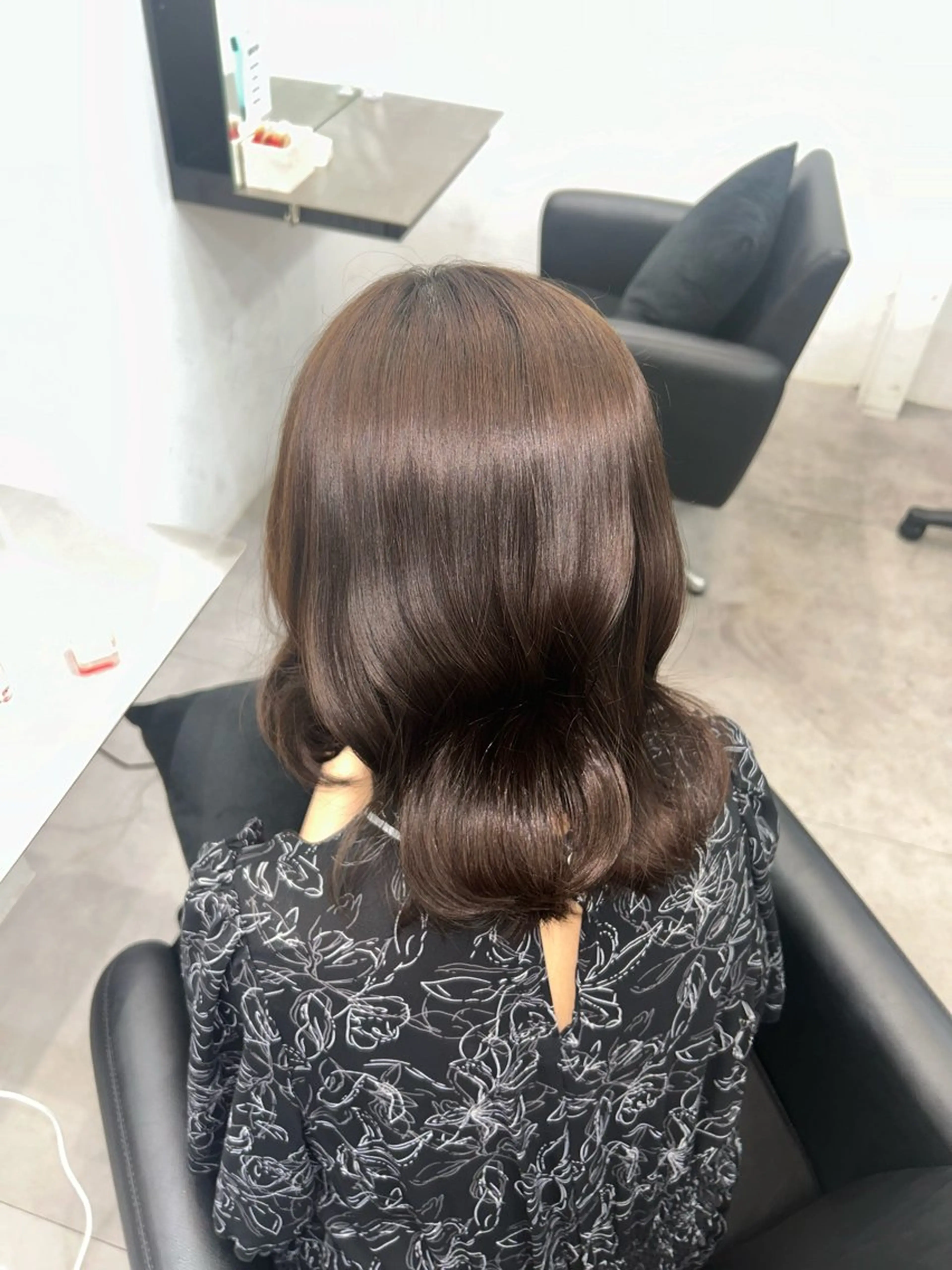 ミディアム カラー ブラウンカラー グレージュ ヘアカラー トリートメント Core　山下 このはのヘアスタイル
