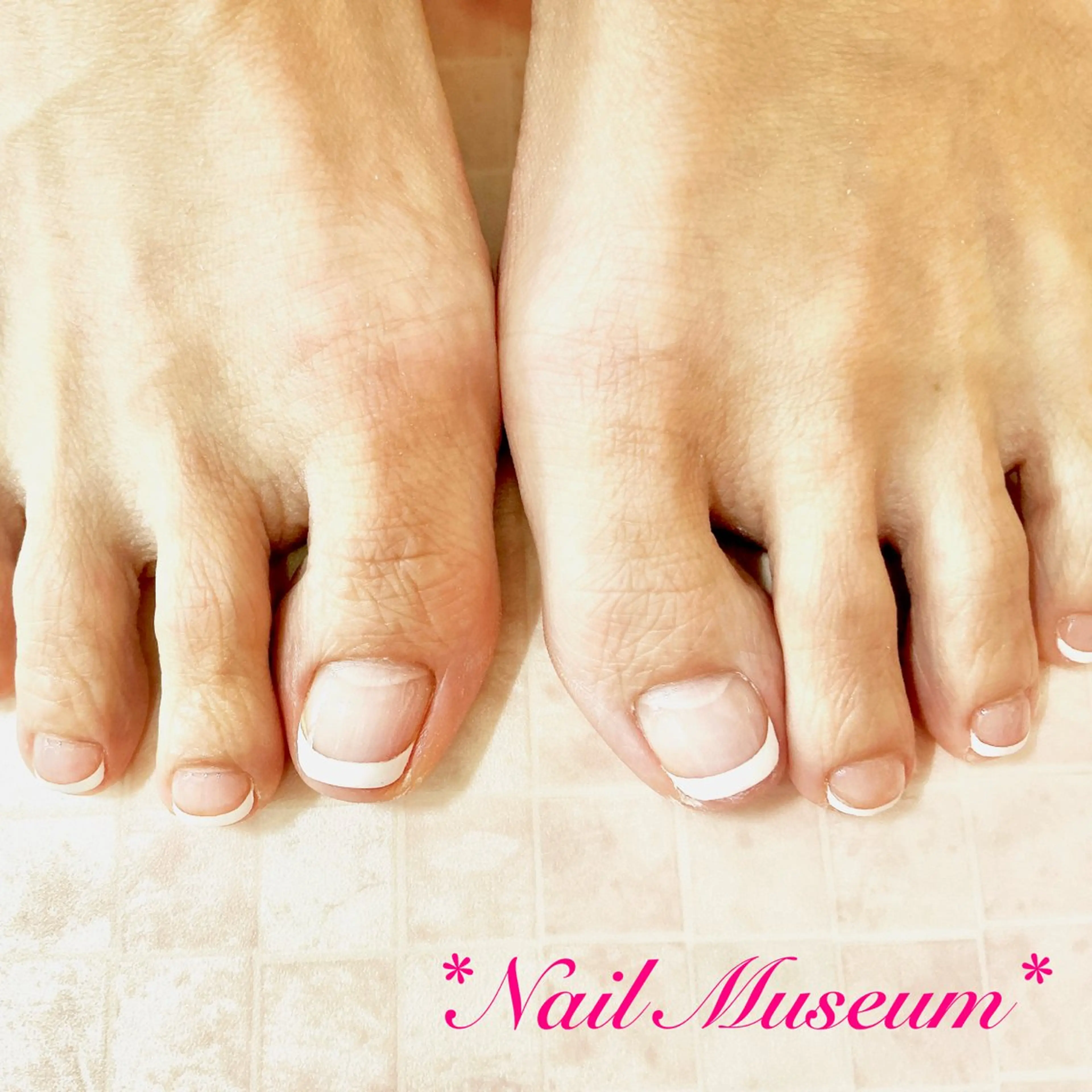 ネイル ブルー クリアネイル フットネイル フレンチネイル ジェルネイル nailmuseum KAMATARIのネイルデザイン