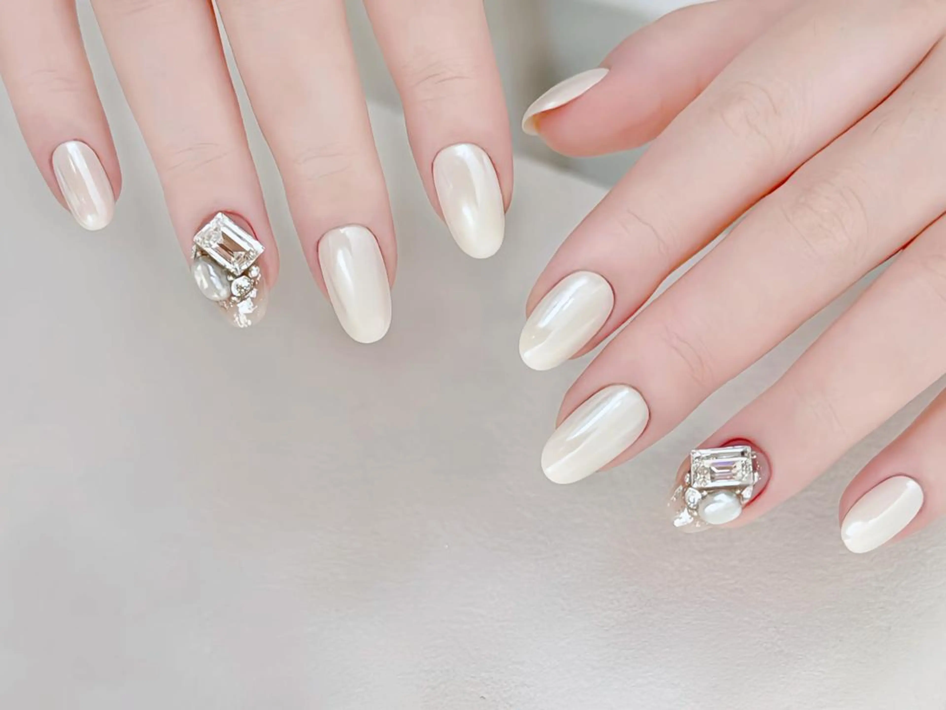 ネイル オーロラネイル チークネイル 長さ出し フットネイル フレンチネイル ハンドネイル ハンドケア Pandora nailのネイルデザイン
