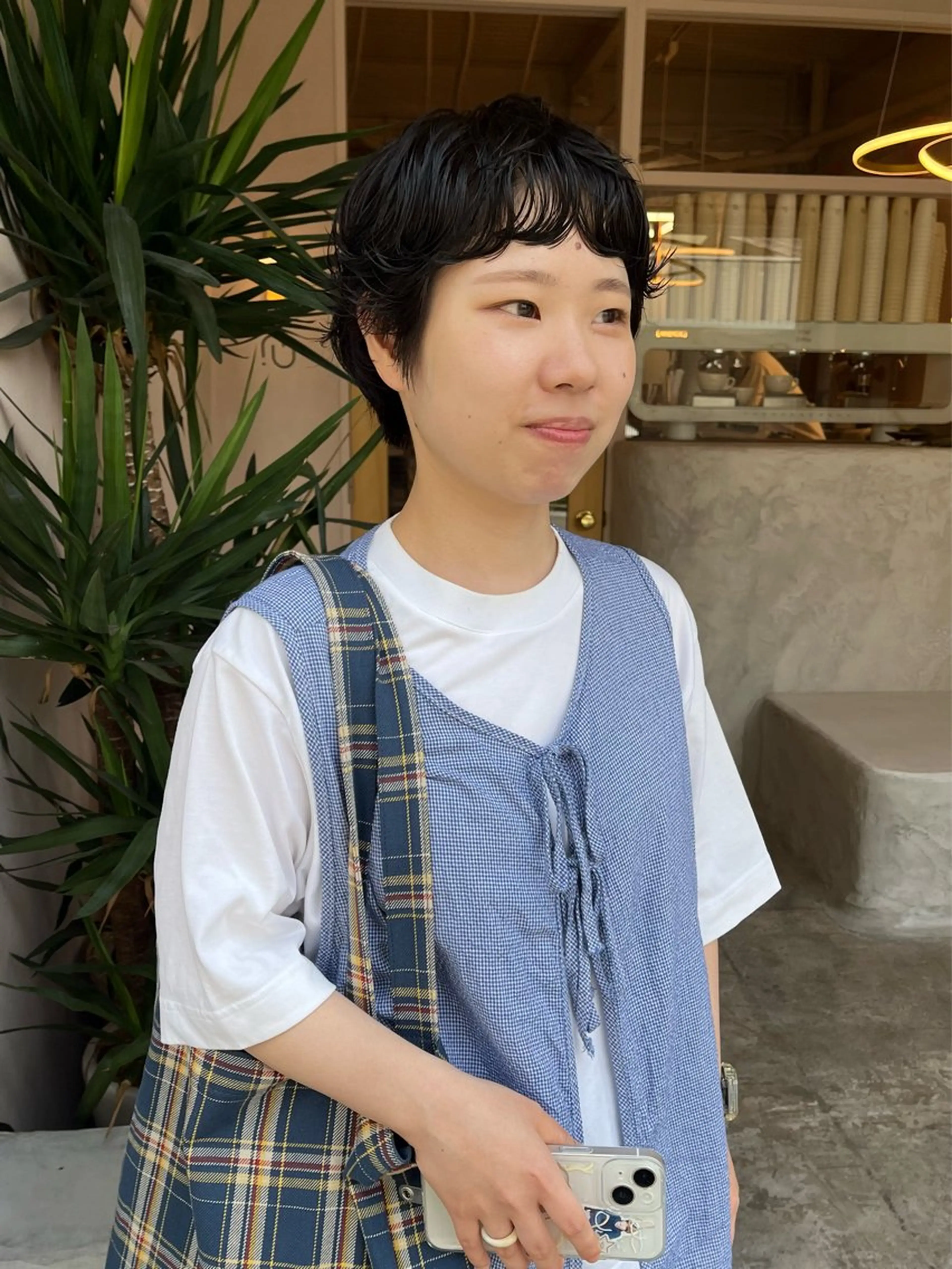 ショート パーマ ショートヘア カット パーマ トリートメント iru所属・mi kiのヘアスタイル