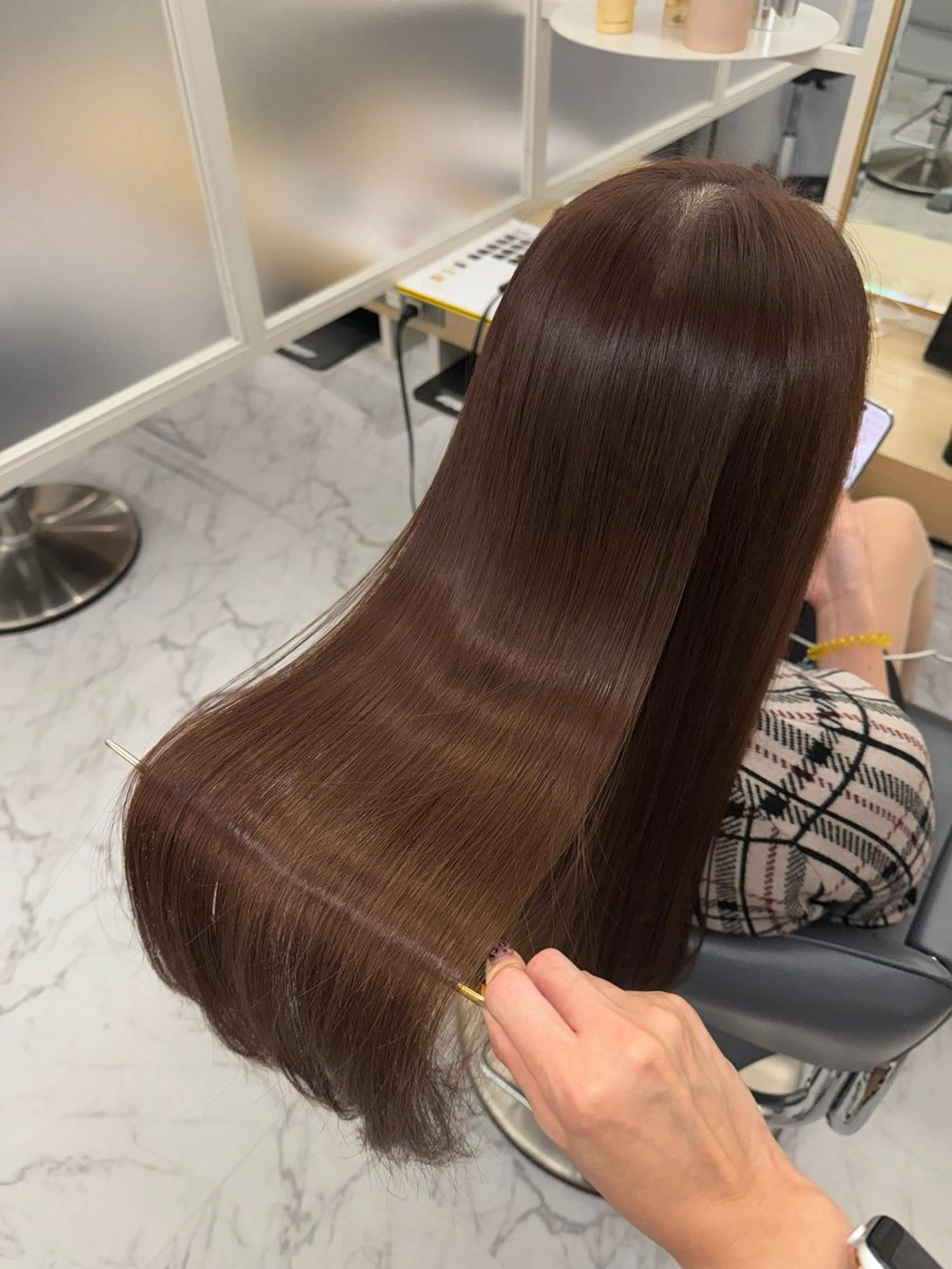 ロング カラー ヘアカラー トリートメント ヘッドスパ 韓国🫧アイドルヘア 🎀みづきのヘアスタイル