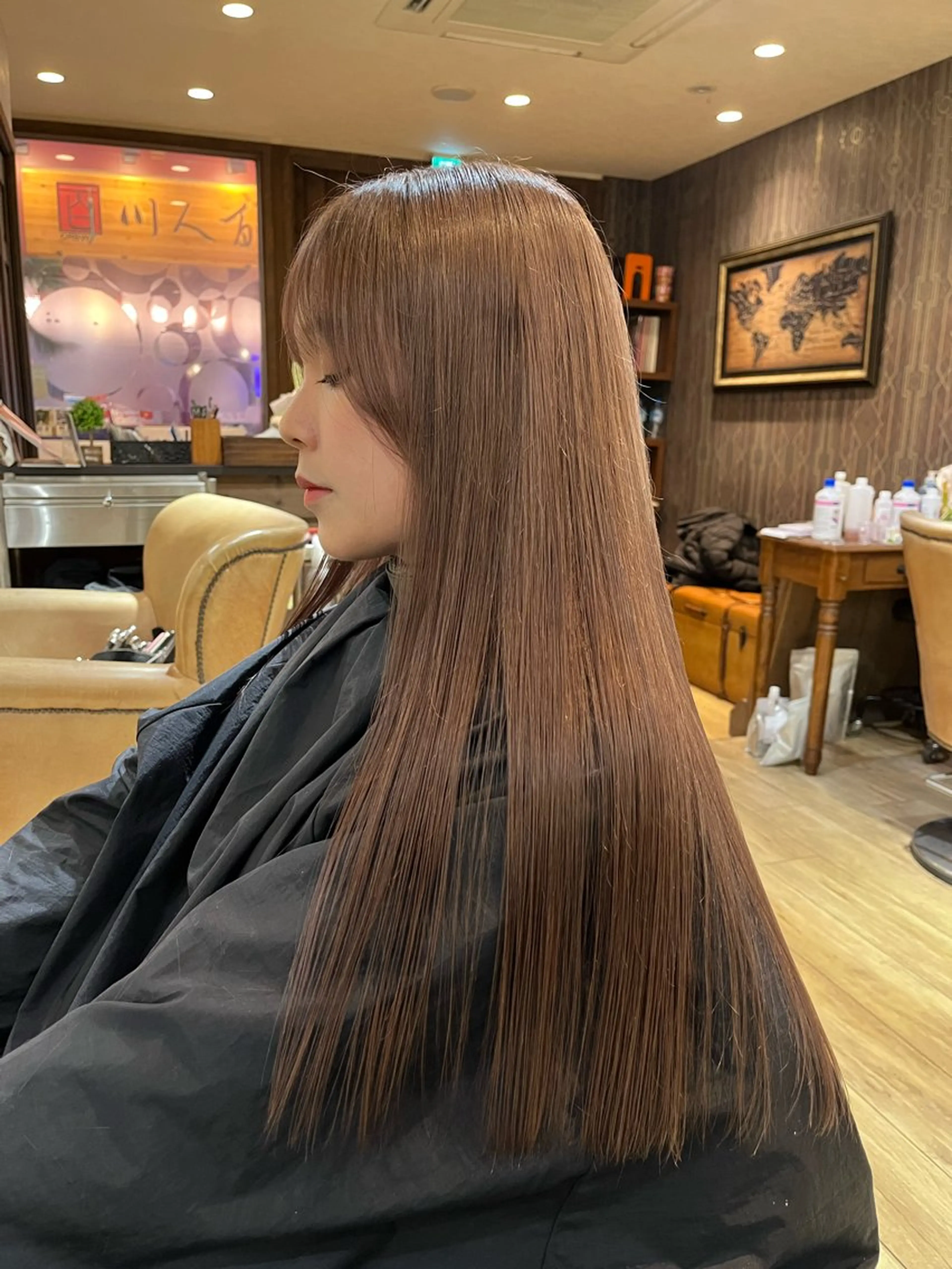 ロング カラー ブリーチ ブラウンカラー 透明感カラー ヘアカラー VOYAGE所属・中園 康のヘアスタイル