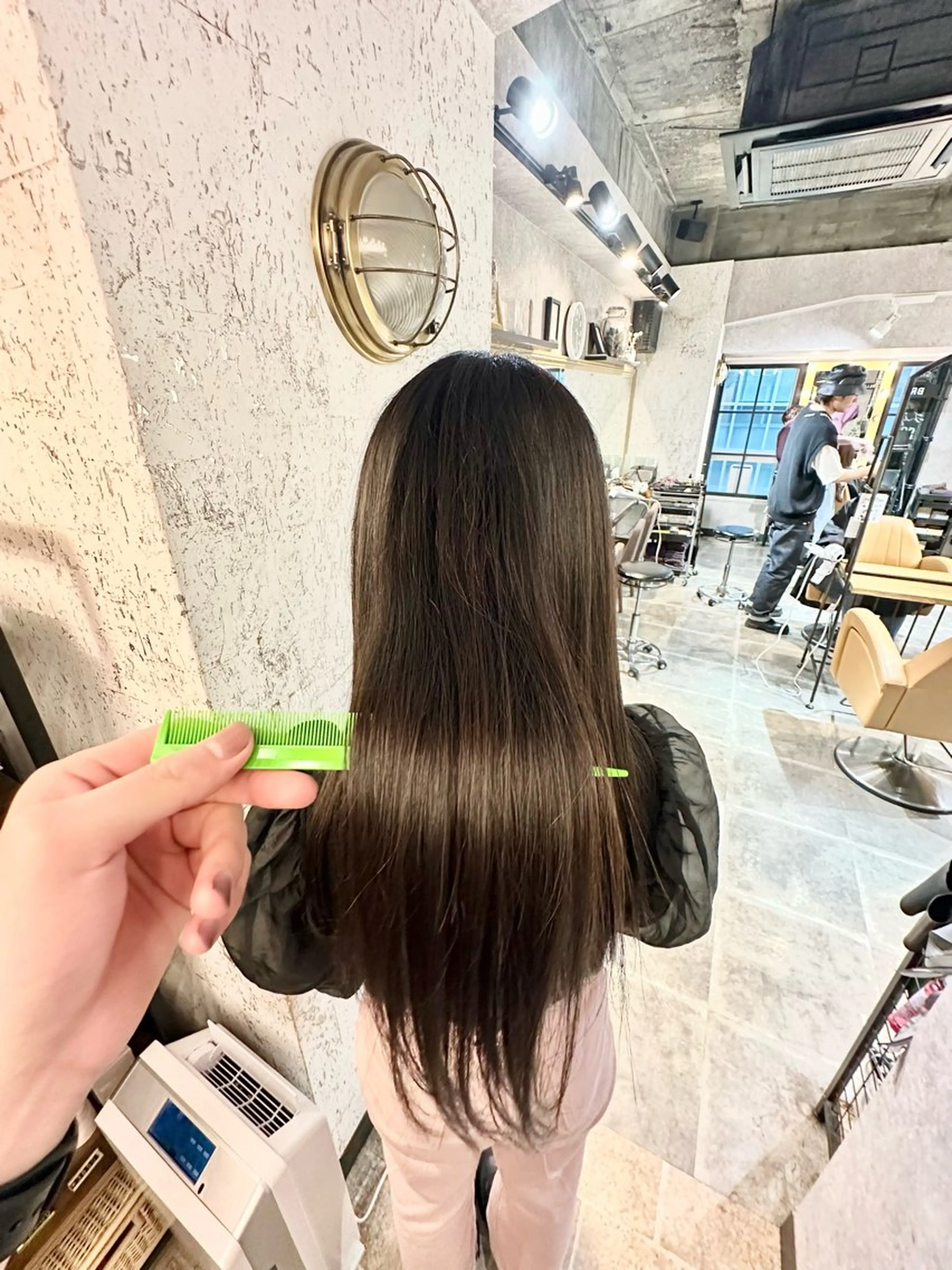 セミロング パーマ 縮毛矯正 縮毛矯正 Lond rouge所属・💚銀座/ミディアム /美髪矯正/芦川💚のヘアスタイル