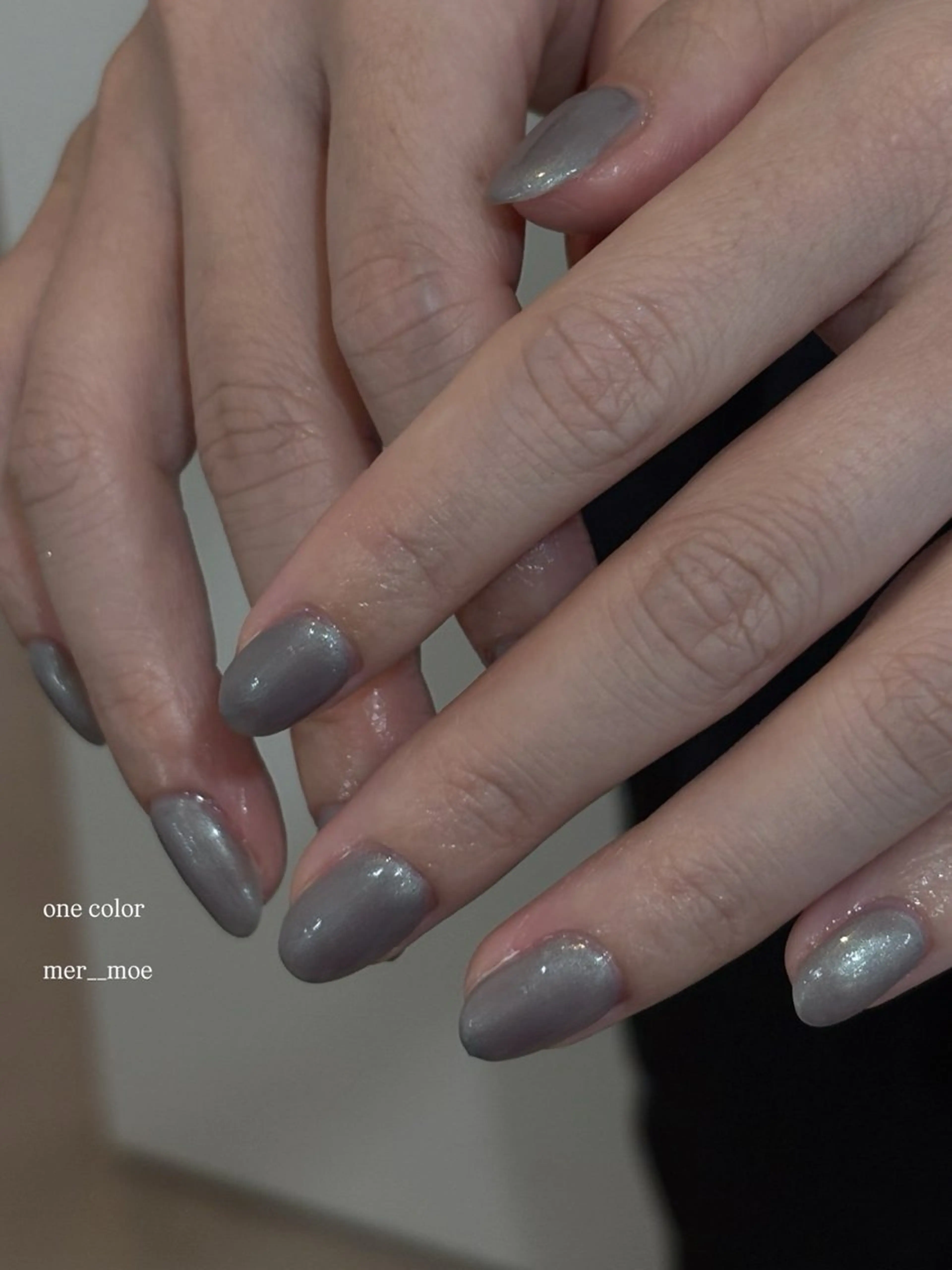 ネイル ラメ(グリッター) ワンカラーネイル moe ⠀のネイルデザイン