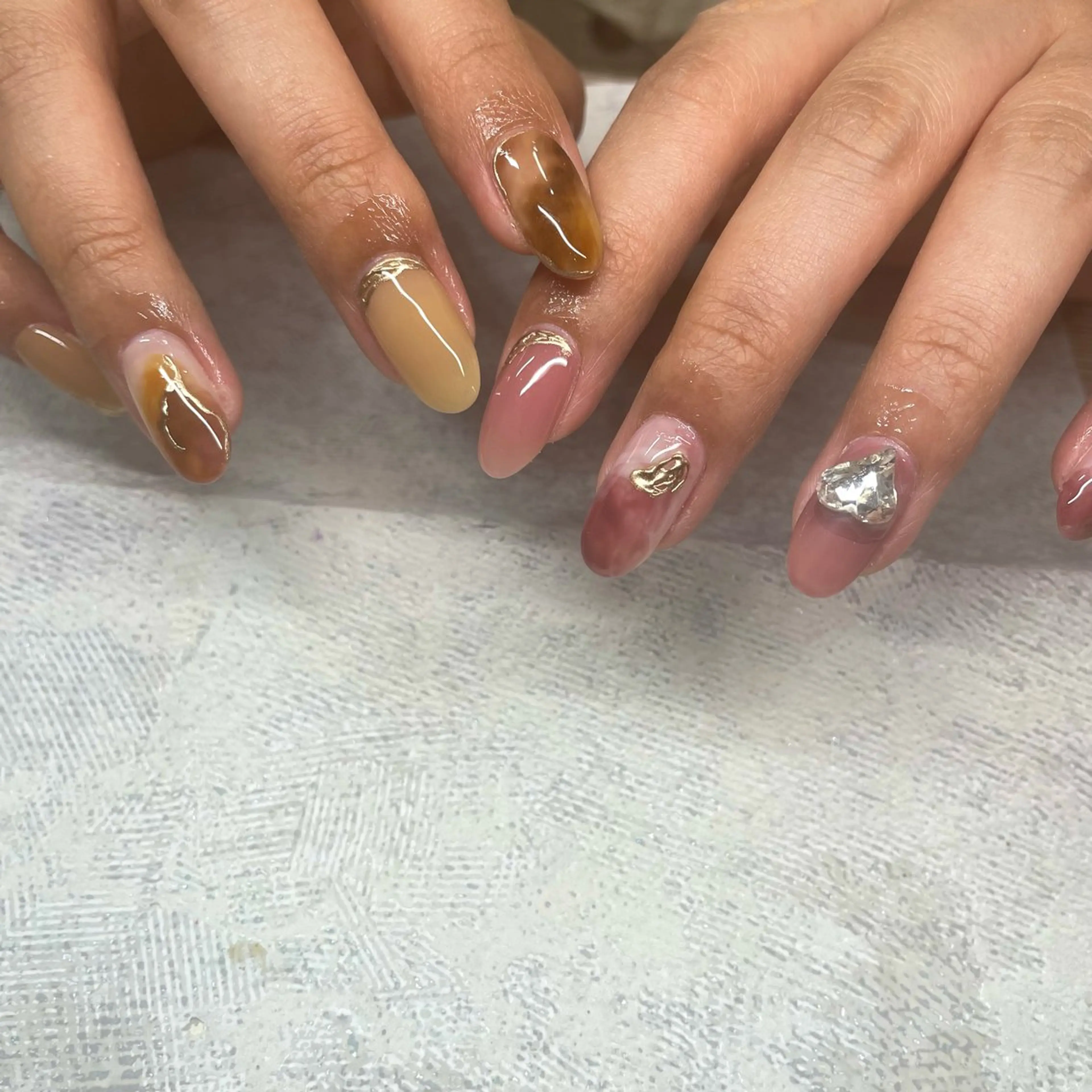 ネイル ハート フットネイル nailsalon SuMILEのネイルデザイン