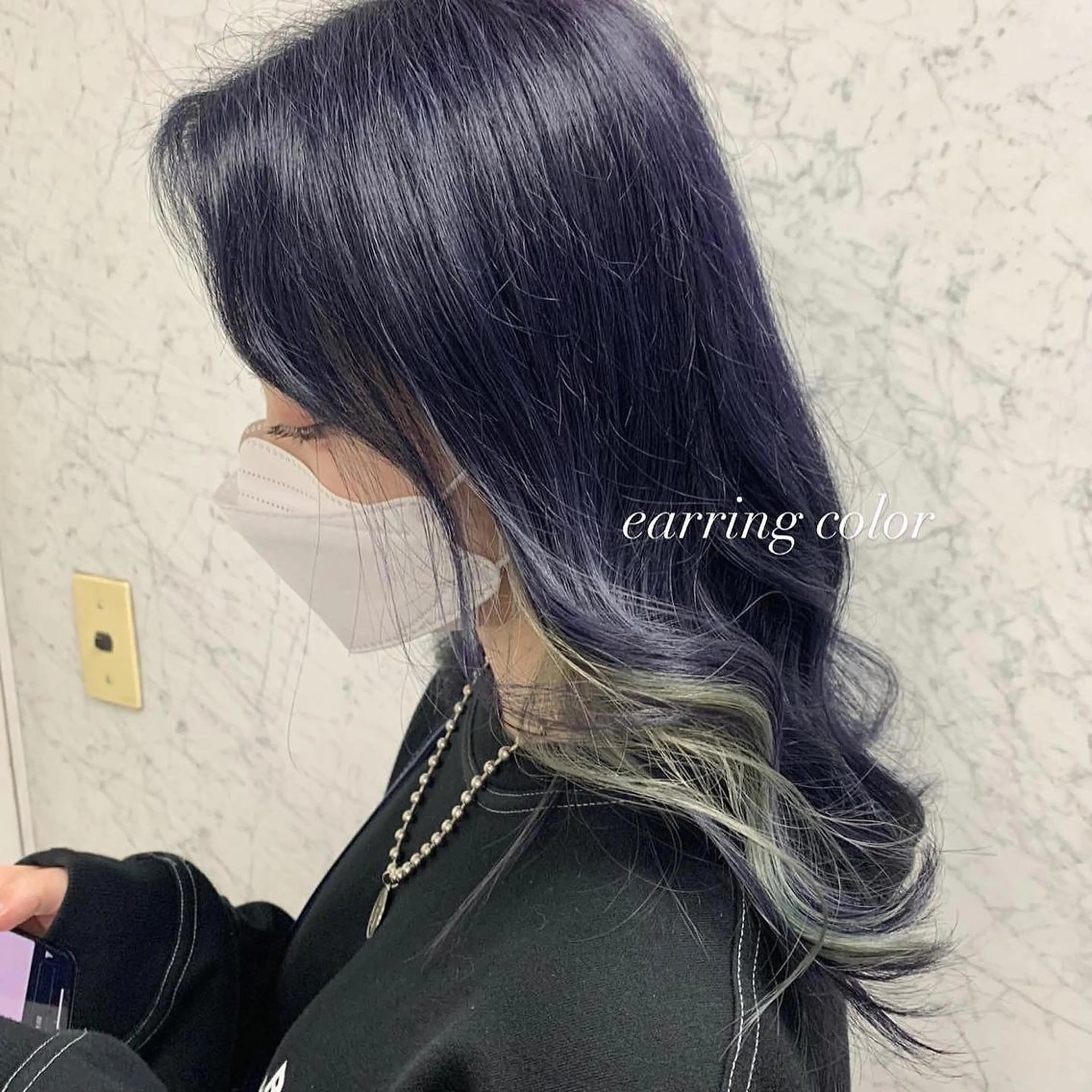 ミディアム カラー 韓国レイヤー ハッシュカットのヘアスタイル