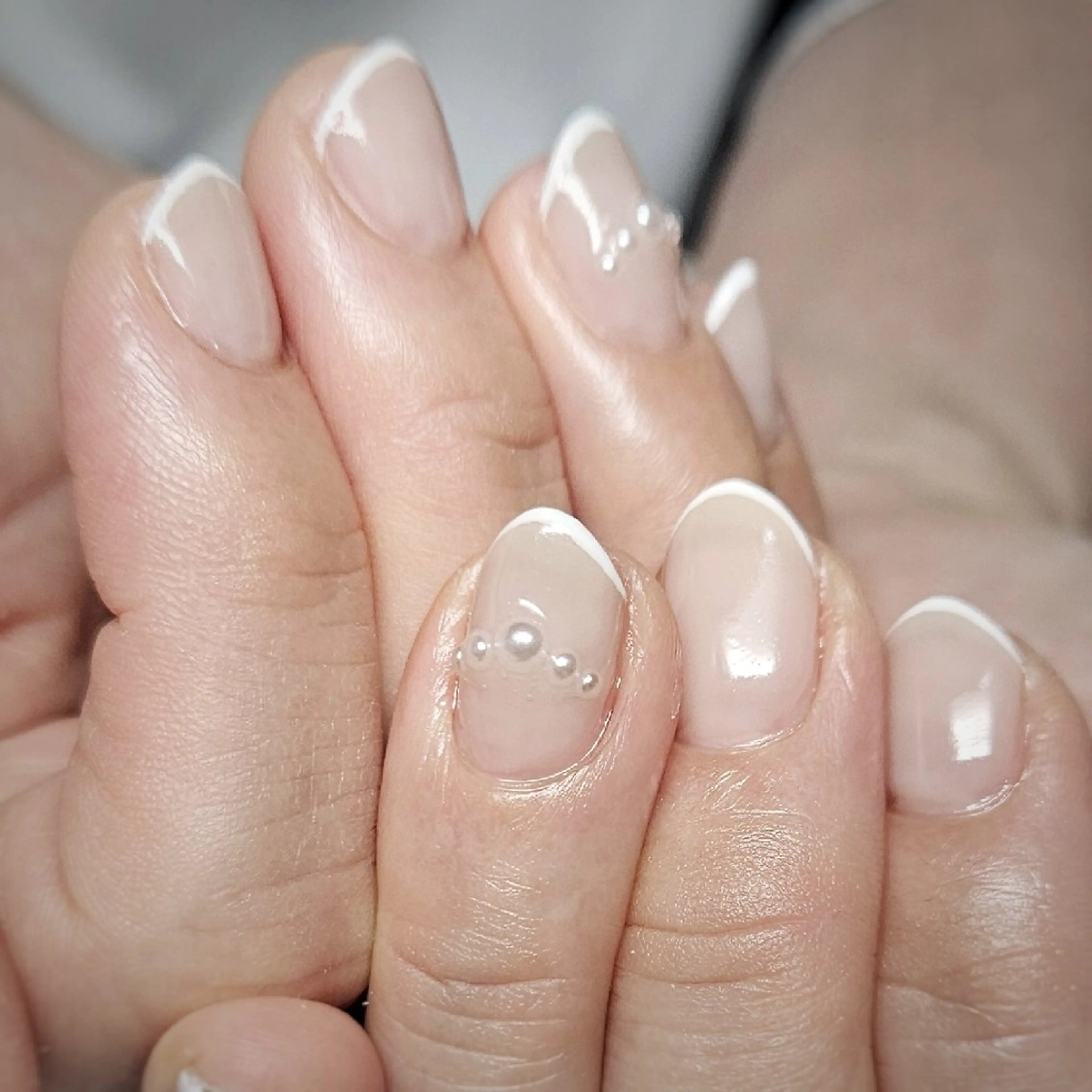 ネイル フレンチネイル ショートネイル ハンドネイル Y. Saoriのネイルデザイン