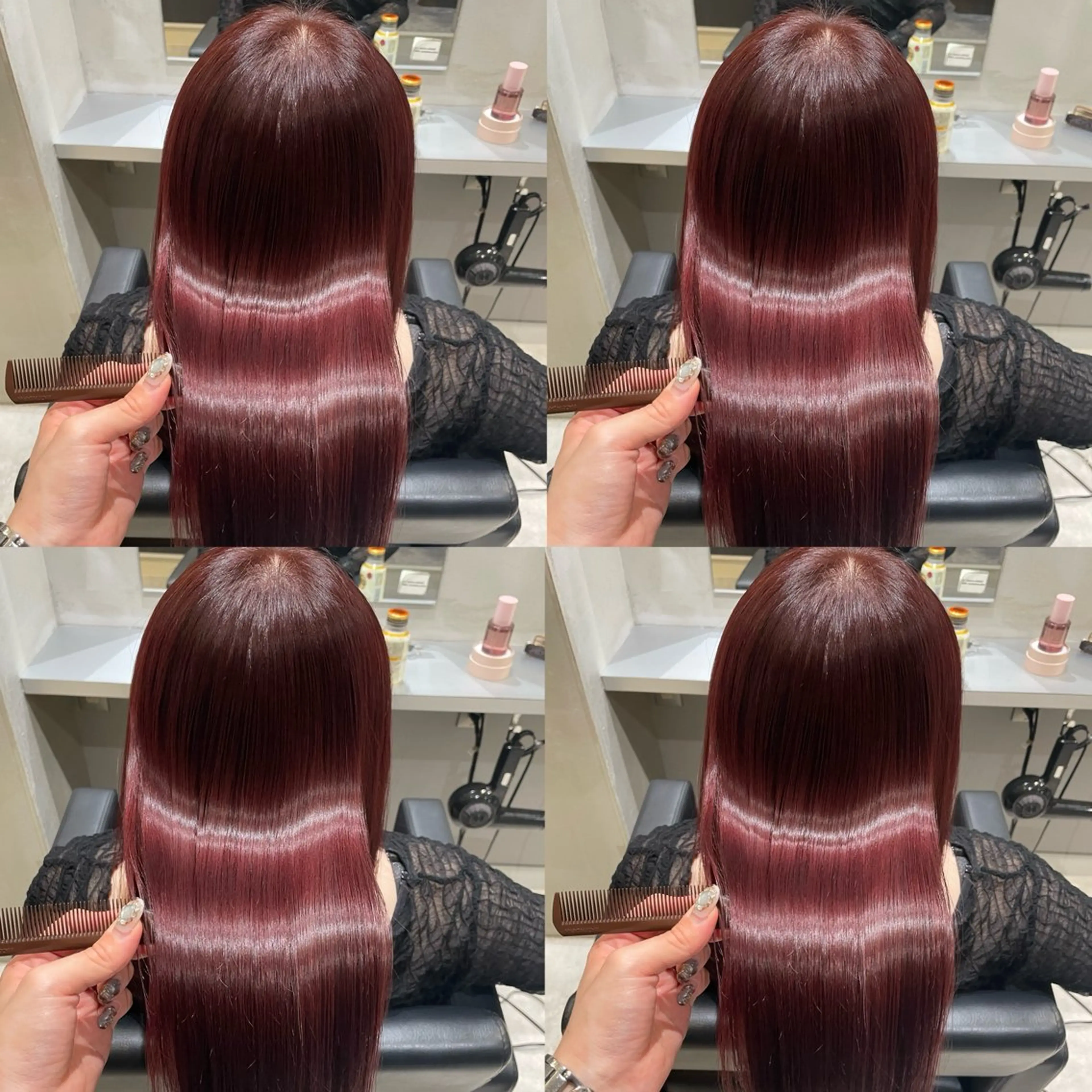 セミロング ヘアカラー トリートメント 髪質改善×透明感× 艶髪🥀HIYORIのヘアスタイル