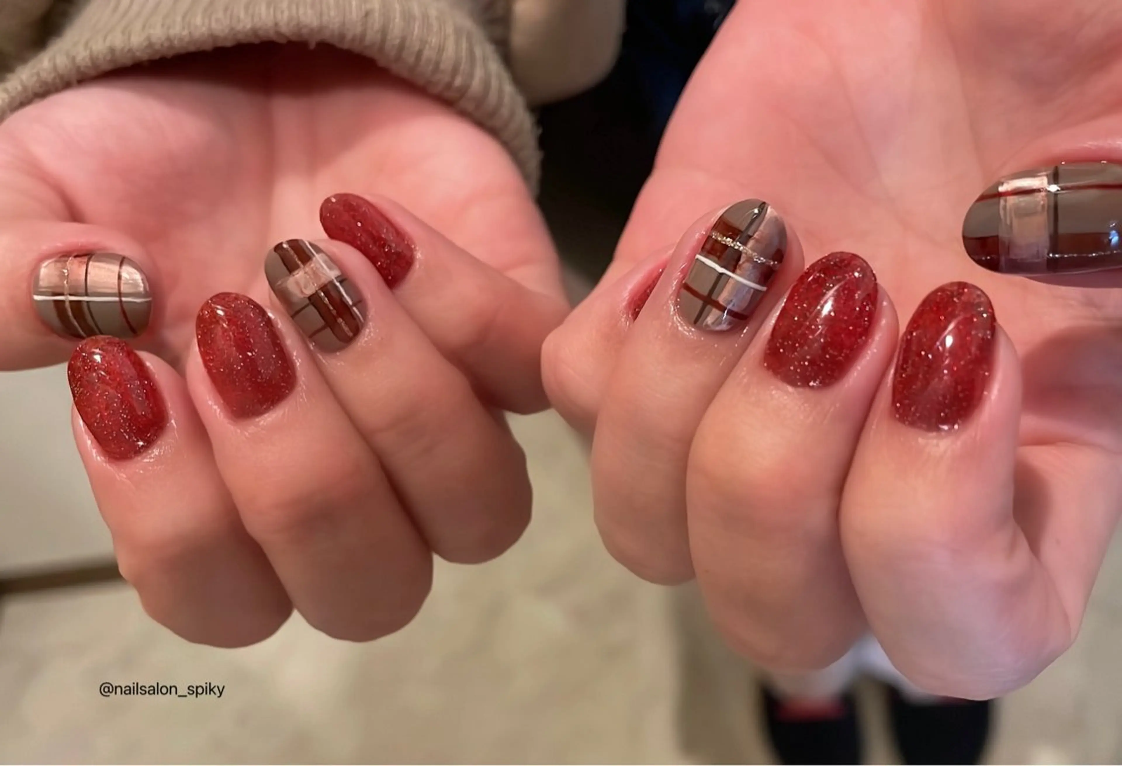 ネイル ハンドネイル Spiky とうげ ふうかのネイルデザイン