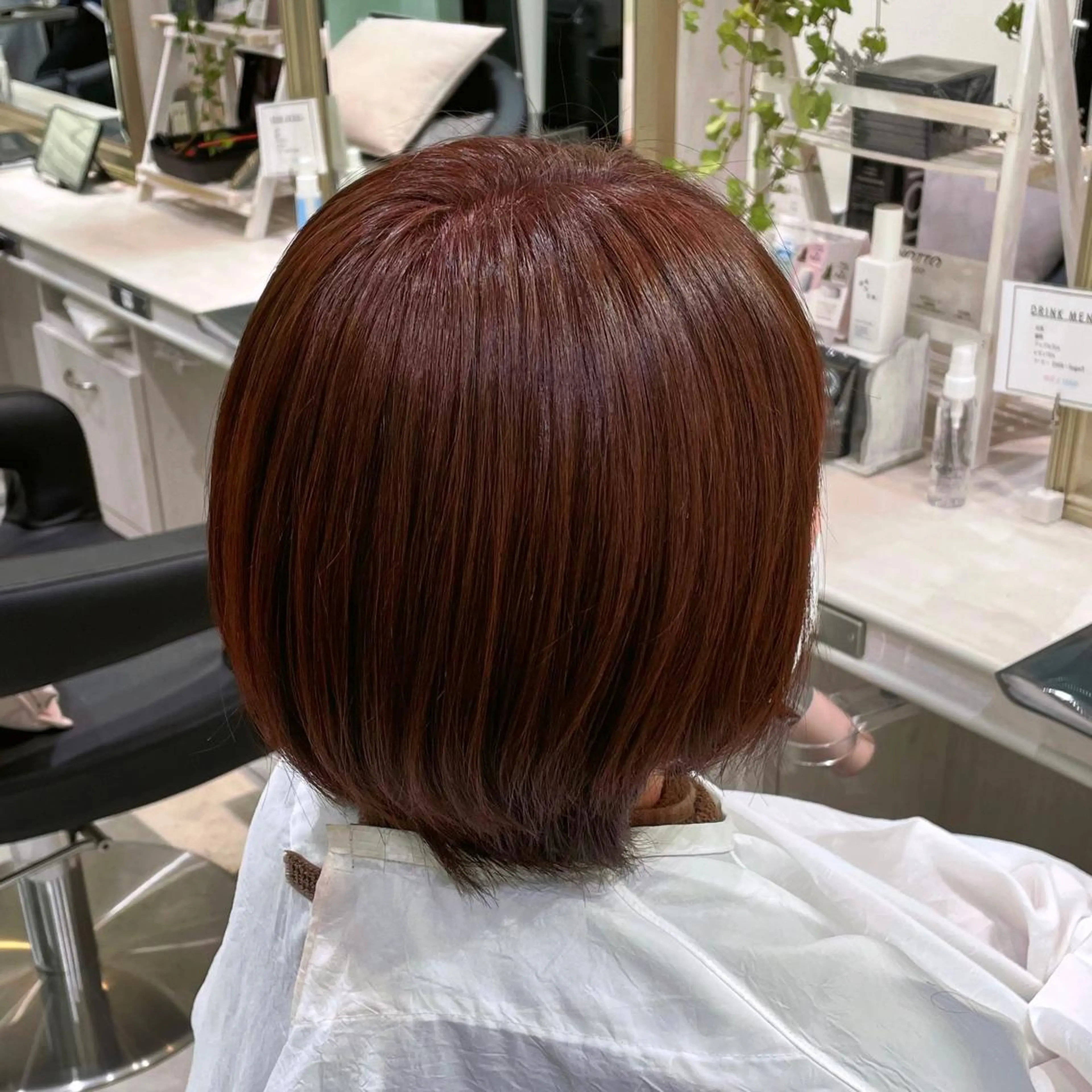 ショート カラー カット ヘアカラー トリートメント ヘアセット パク・ボミン小野リエ 韓国ハーフ🦊のヘアスタイル