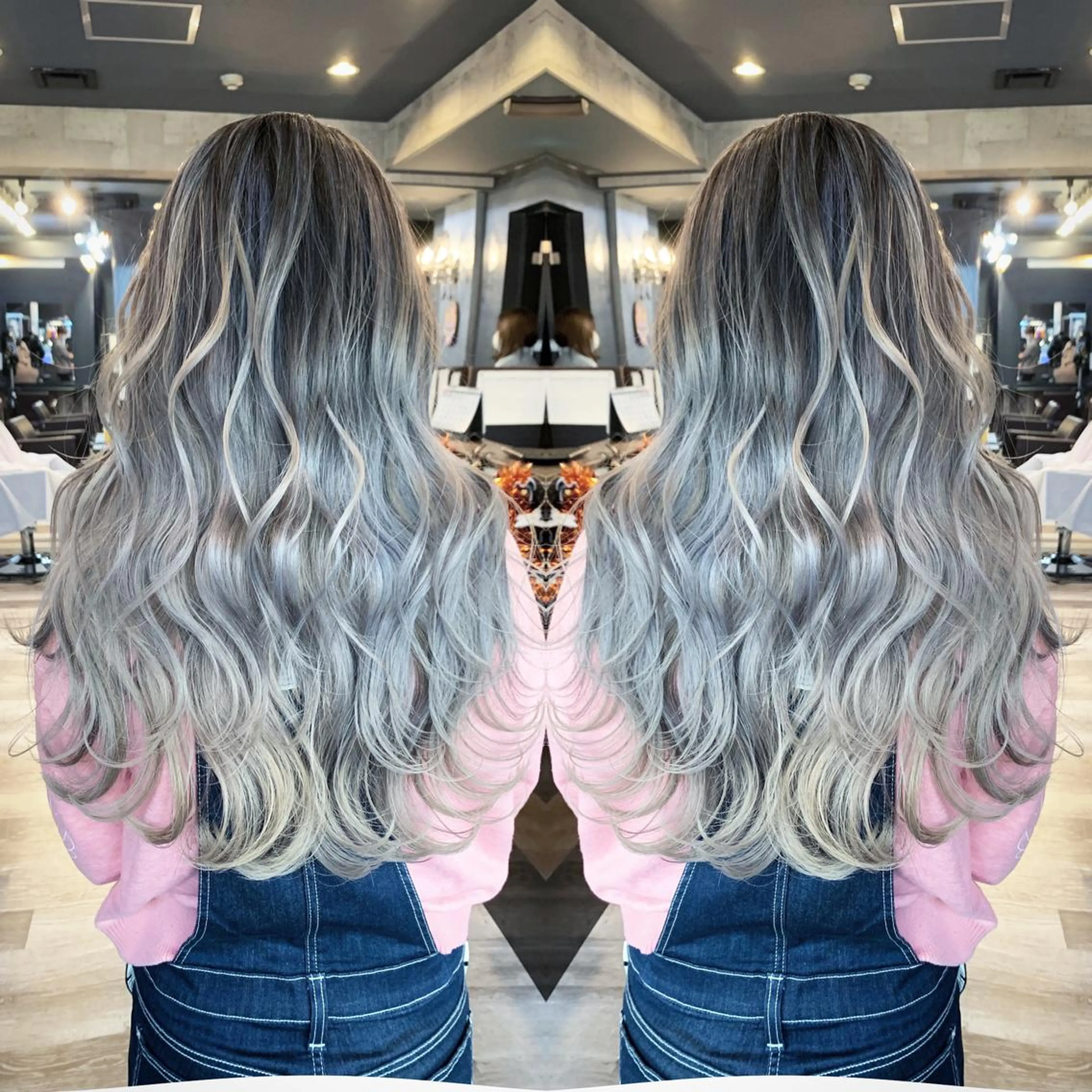 ロング カラー バレイヤージュ レイヤーカット ヘアカラー 【KIRA 代表】 TATSUYAのヘアスタイル