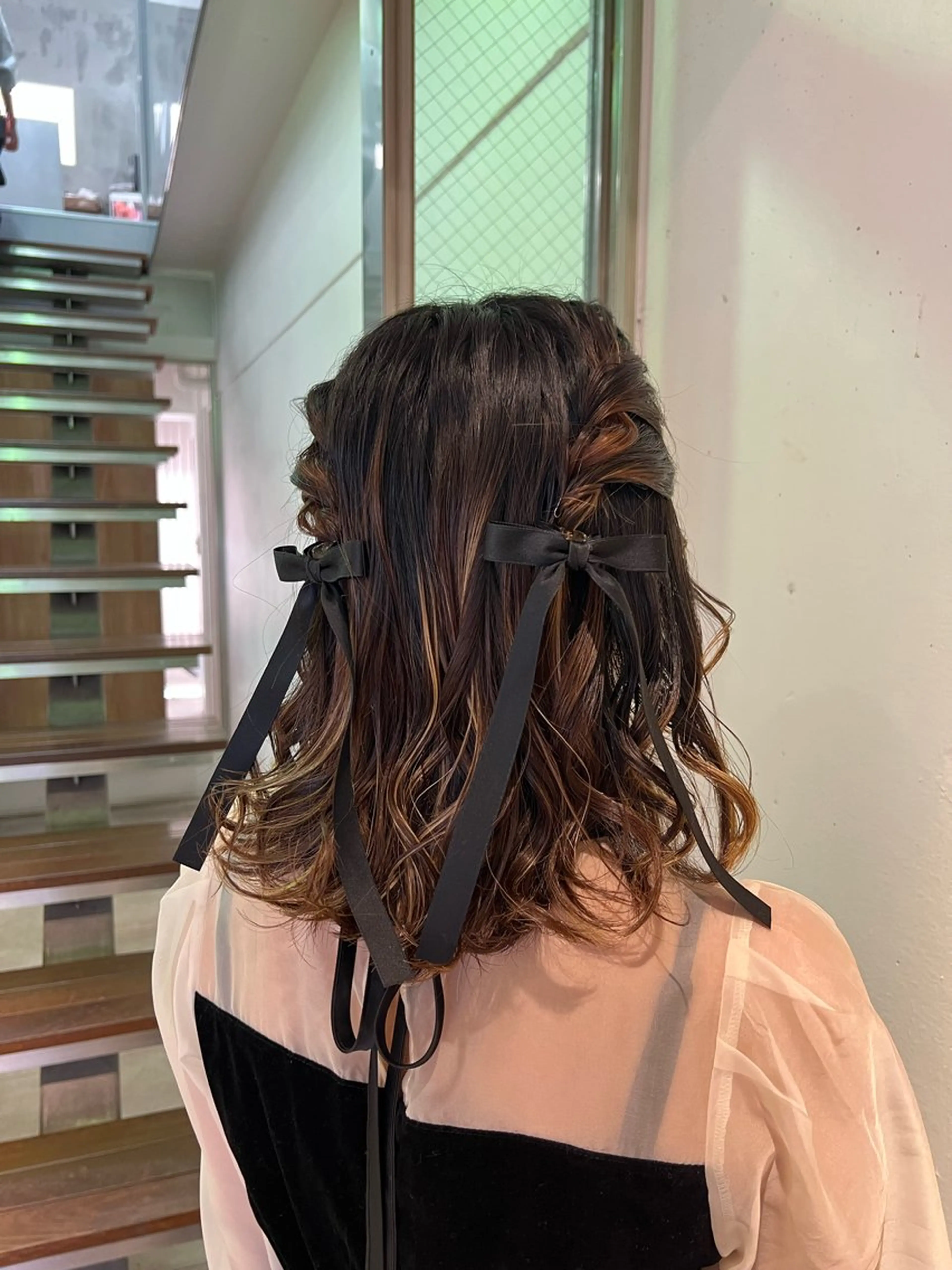 ミディアム ヘアアレンジ ヘアセット SALOWIN川崎WEST店所属・🌷川崎/アレンジ/ 暖色ボブ/コトネ🌷のヘアスタイル