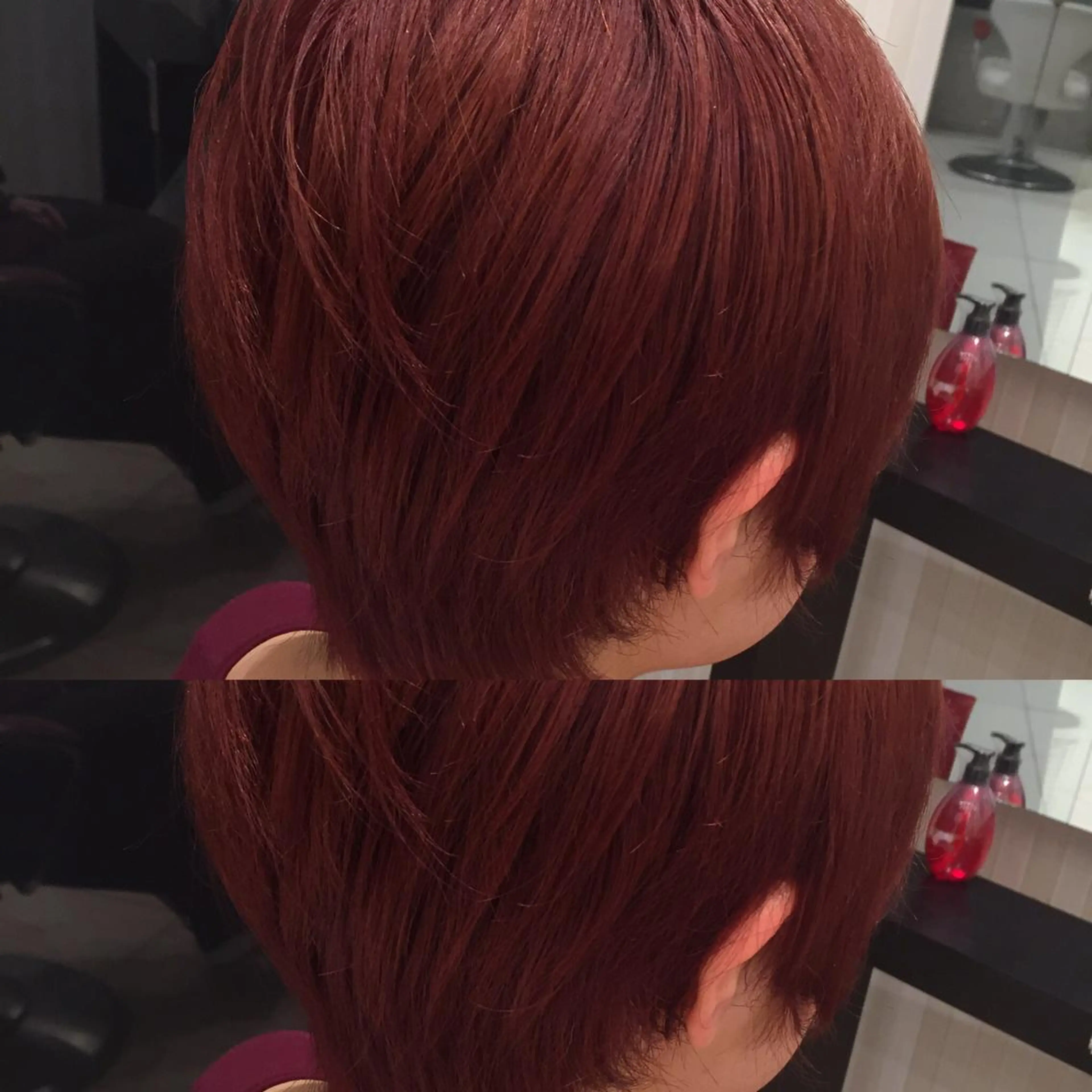 ショート カラー ブリーチ カシス レッドカラー ✨美髪矯正の専門家✨ 髪質改善　松村のヘアスタイル