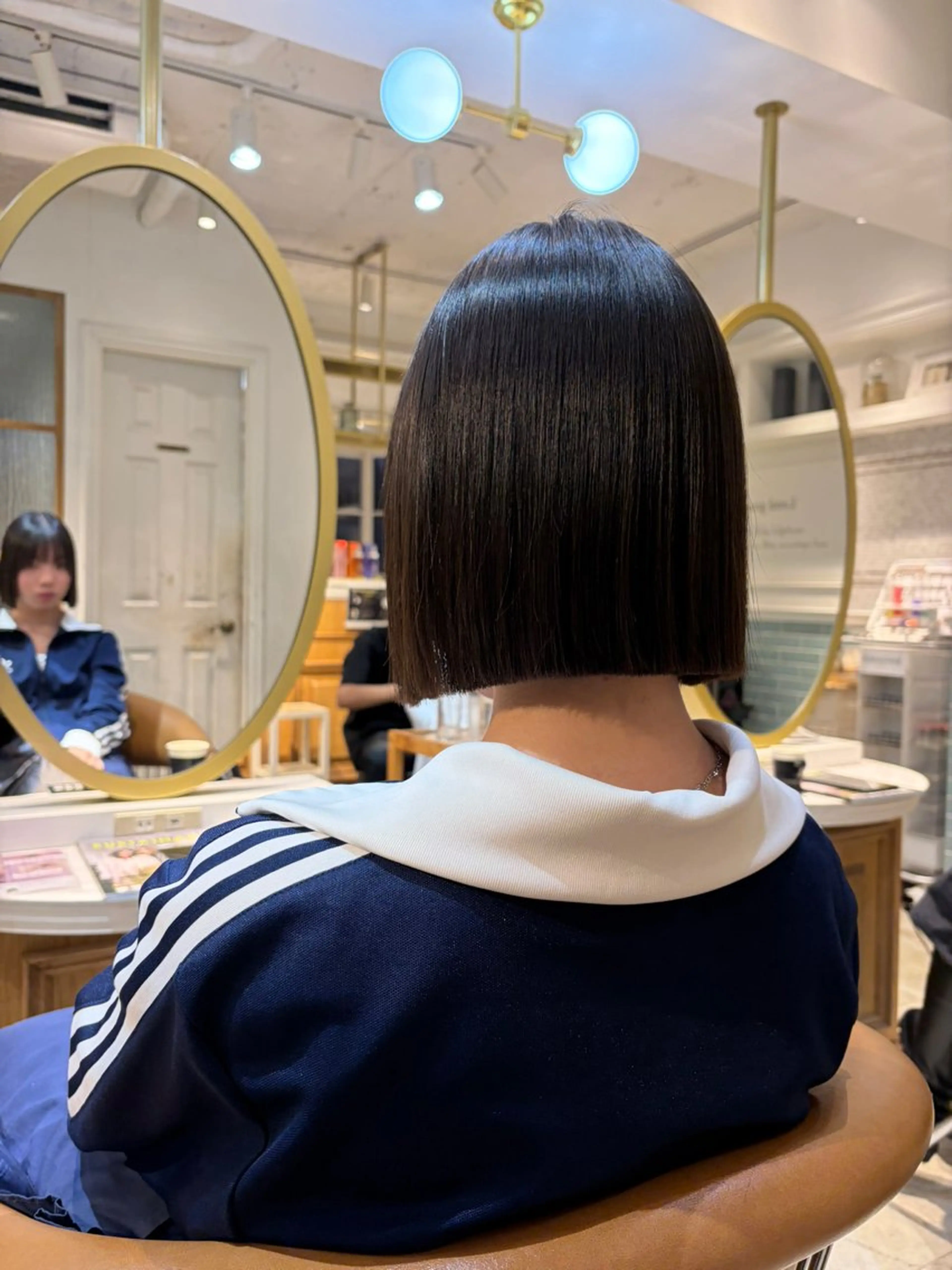 ミディアム ボブ 髪質改善 縮毛矯正 カット ヘアカラー トリートメント ヘアセット 髪質改善/ボブ /韓国/erikoのヘアスタイル