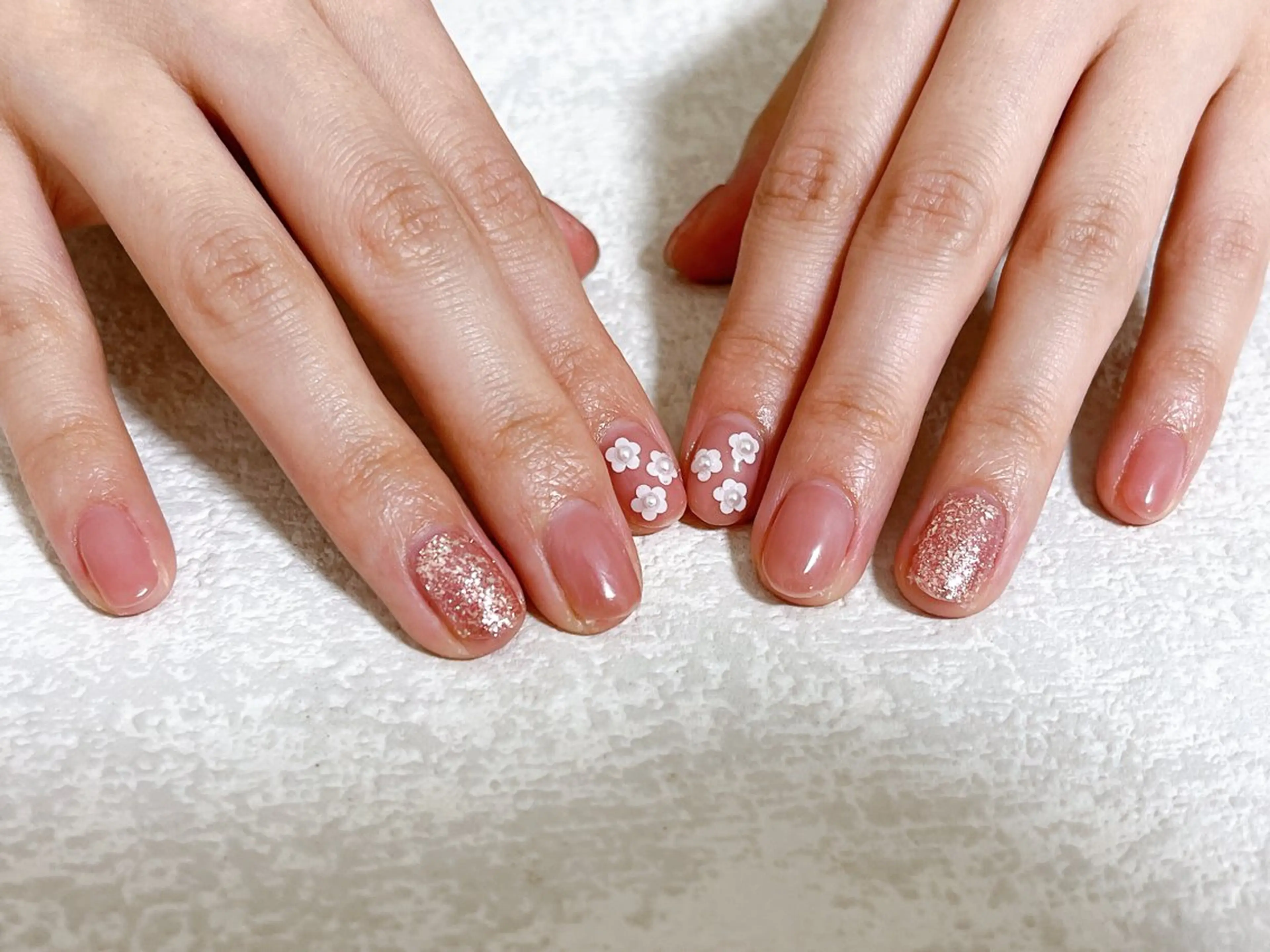 ネイル オーロラネイル フットネイル フレンチネイル ジェルネイル 韓国ネイル ハンドネイル Mogu nail 二子玉川のネイルデザイン