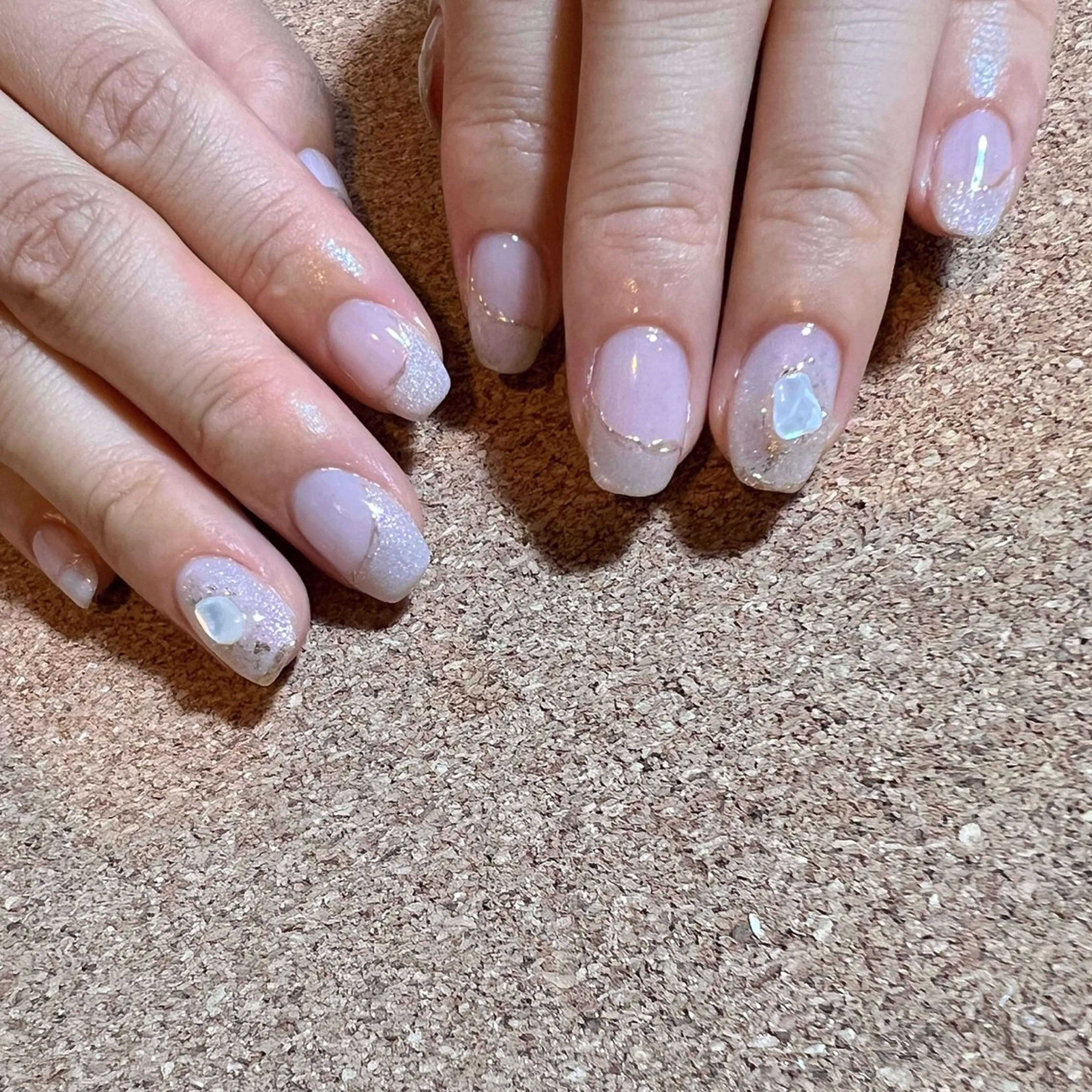 ネイル フレンチネイル マグネットネイル ミラーネイル pointillé .ayaのネイルデザイン