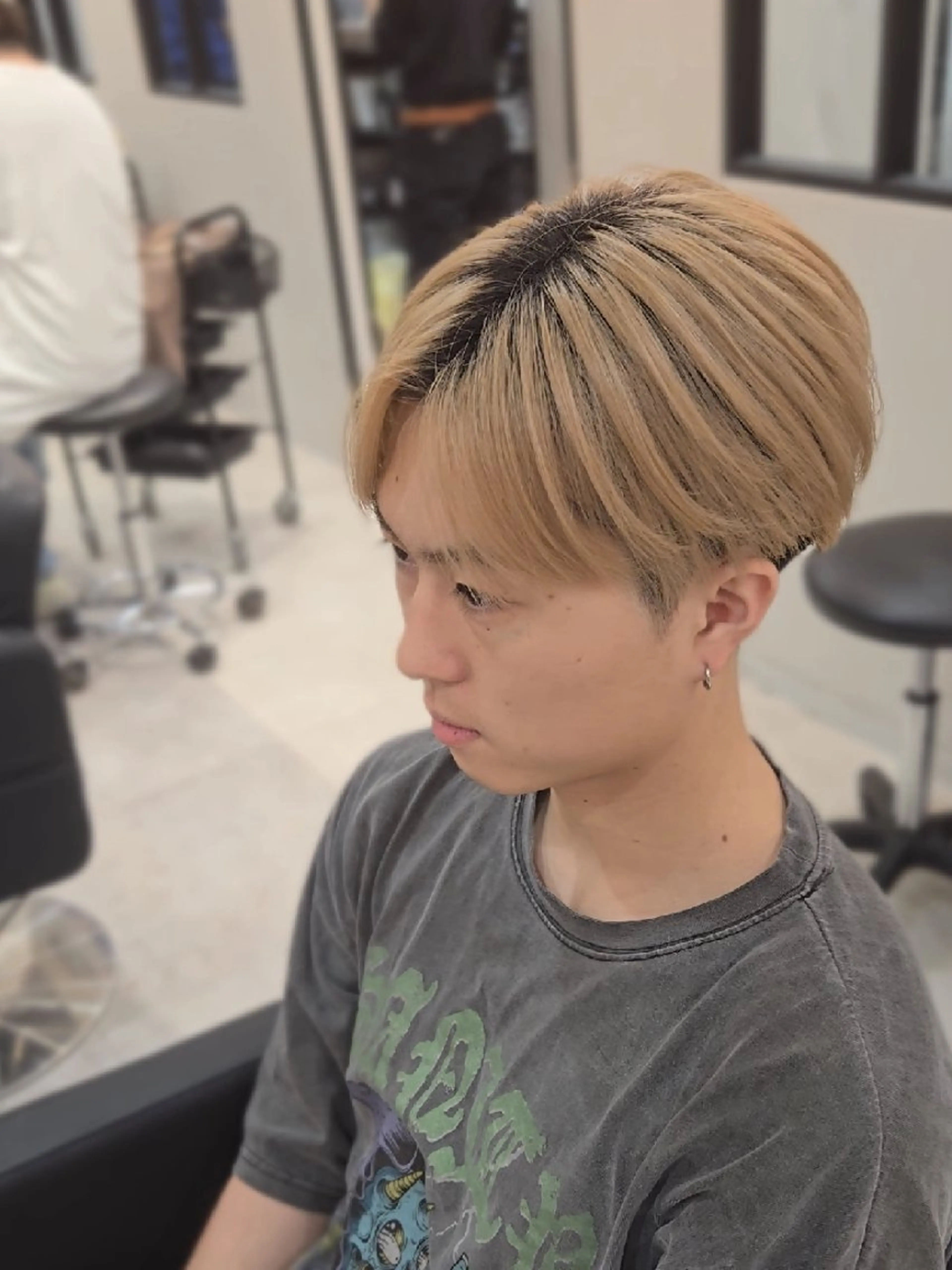 メンズ ミディアム カット ヘアセット Lapis 名古屋駅前店所属・LEN名古屋/パーマ メンズ特化美容師のヘアスタイル