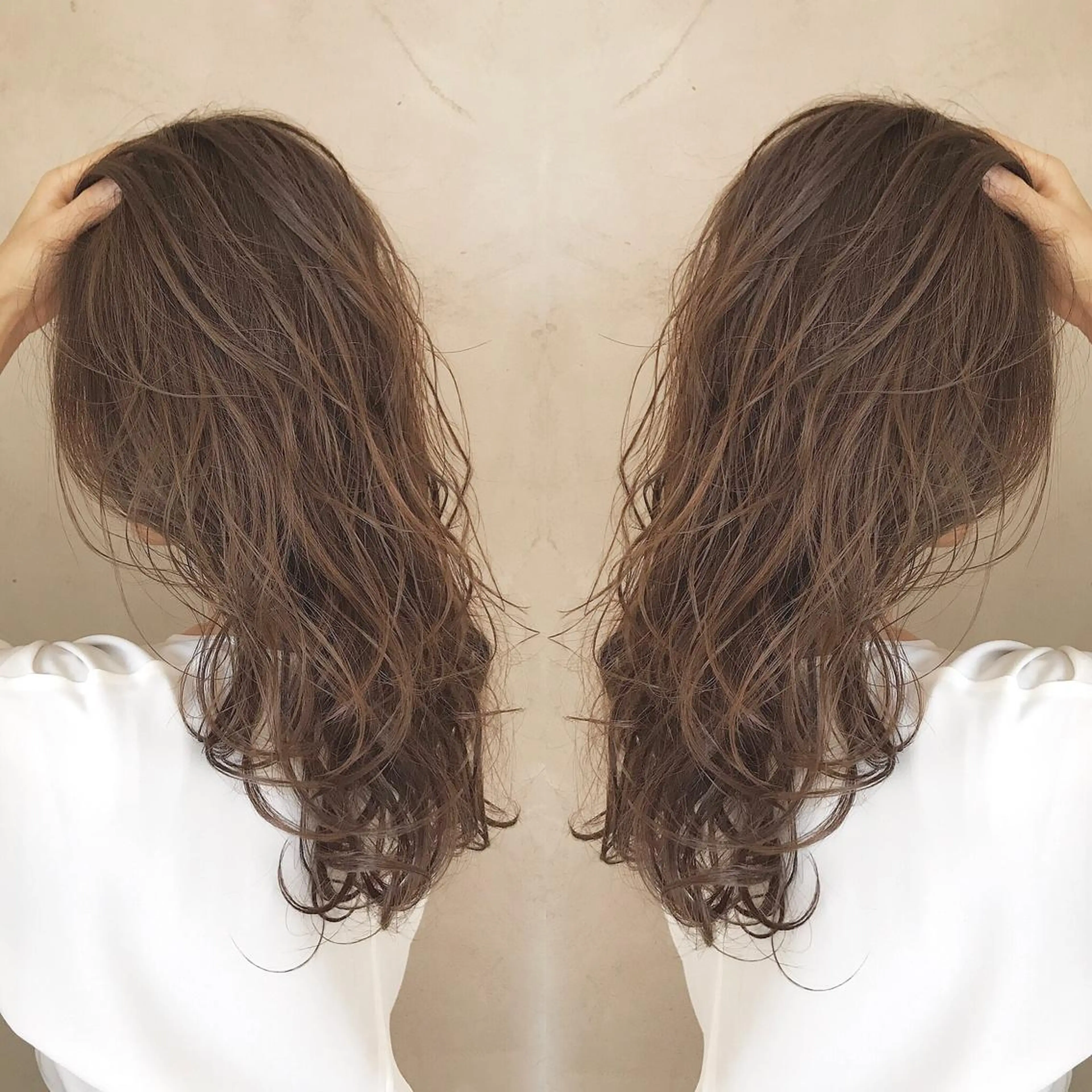 セミロング カラー ベージュカラー she2.shinjuku所属・顧客様専用予約 新規予約不可のヘアスタイル