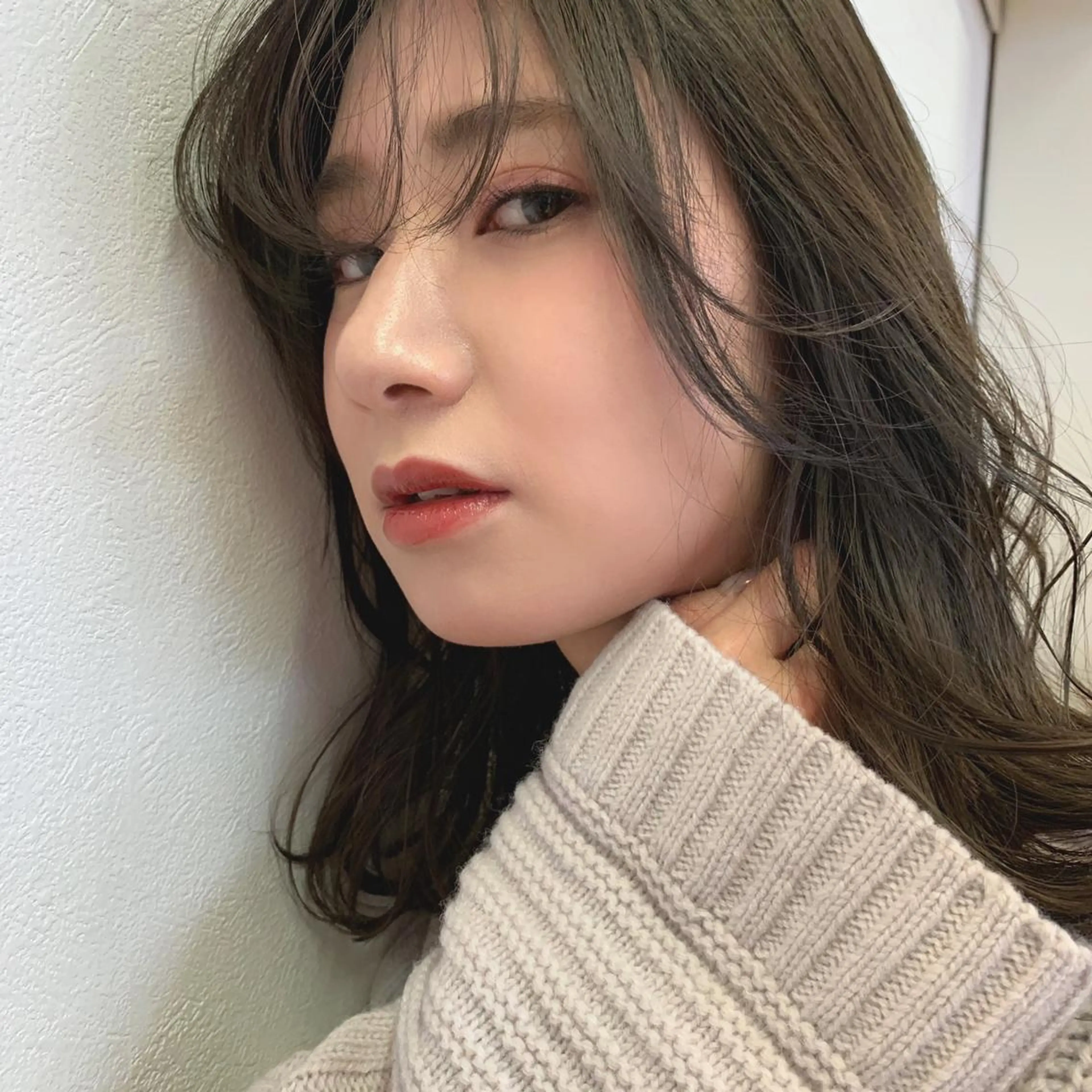 セミロング カラー ブリーチ ダブルカラー 上川 美幸のヘアスタイル
