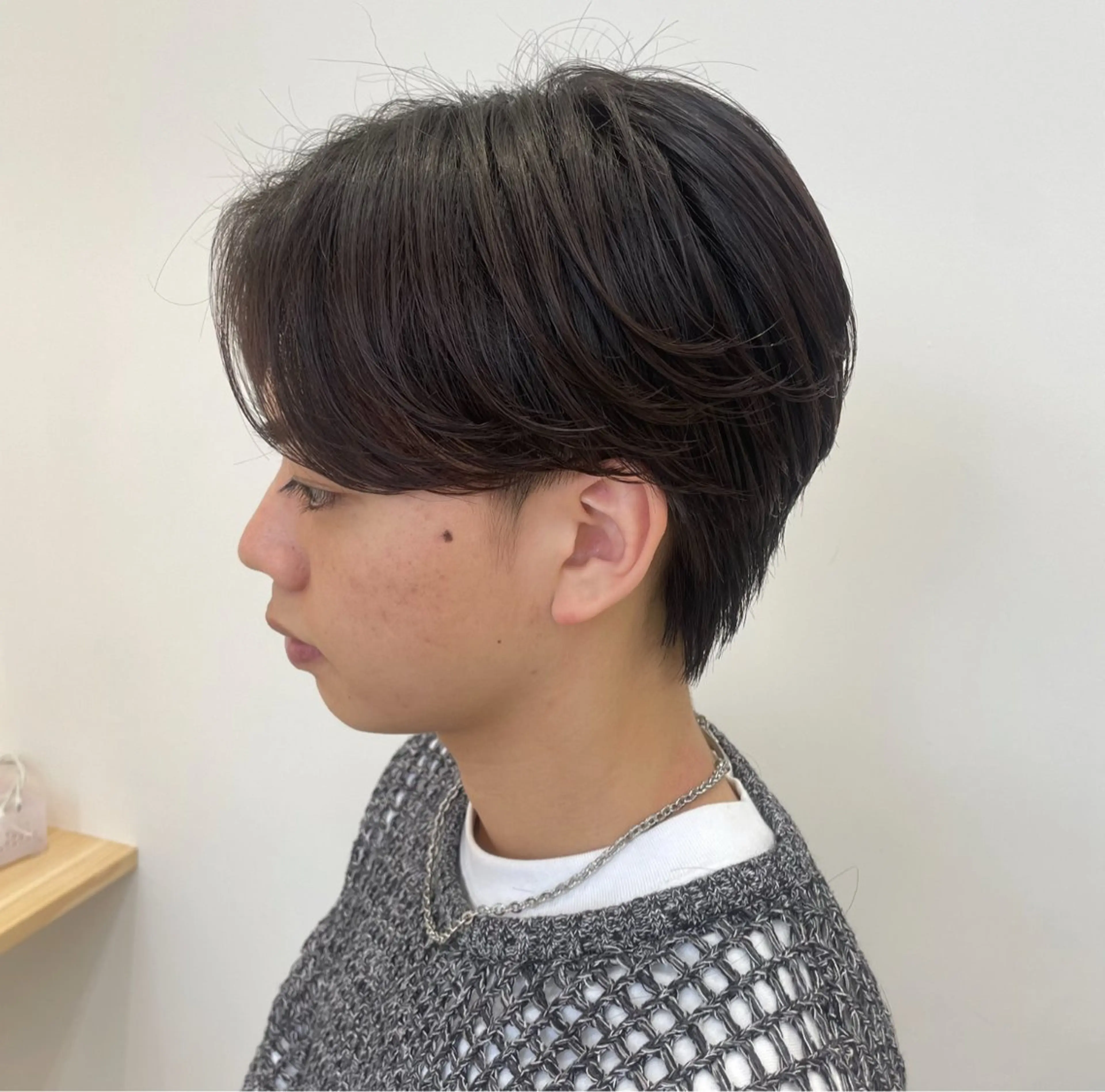 メンズ センターパート カット メンズカット・ パーマhanaのヘアスタイル