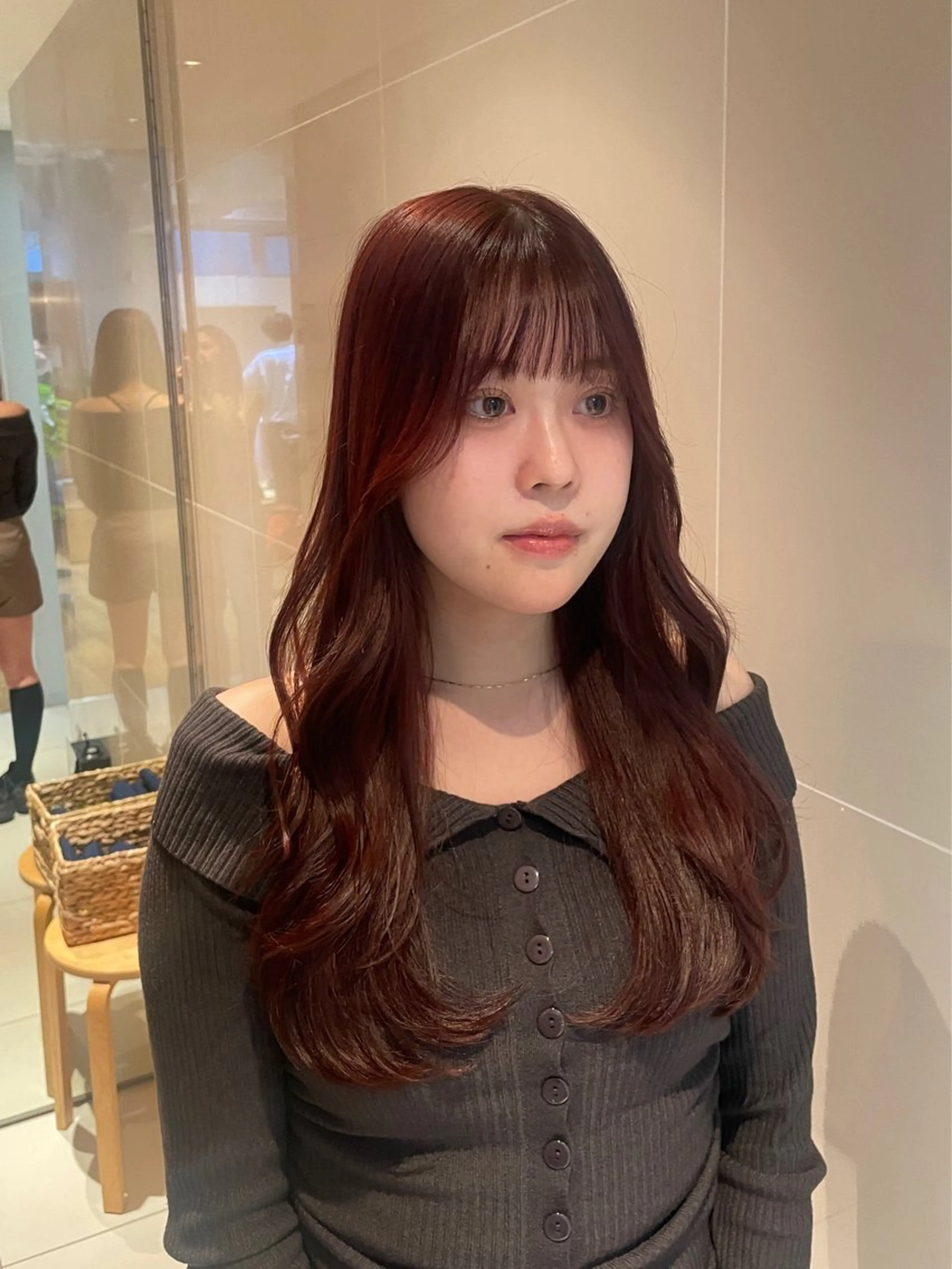 ロング カラー ブリーチ ブリーチなしカラー ヘアカラー 縮毛矯正/レイヤー /ひかるのヘアスタイル