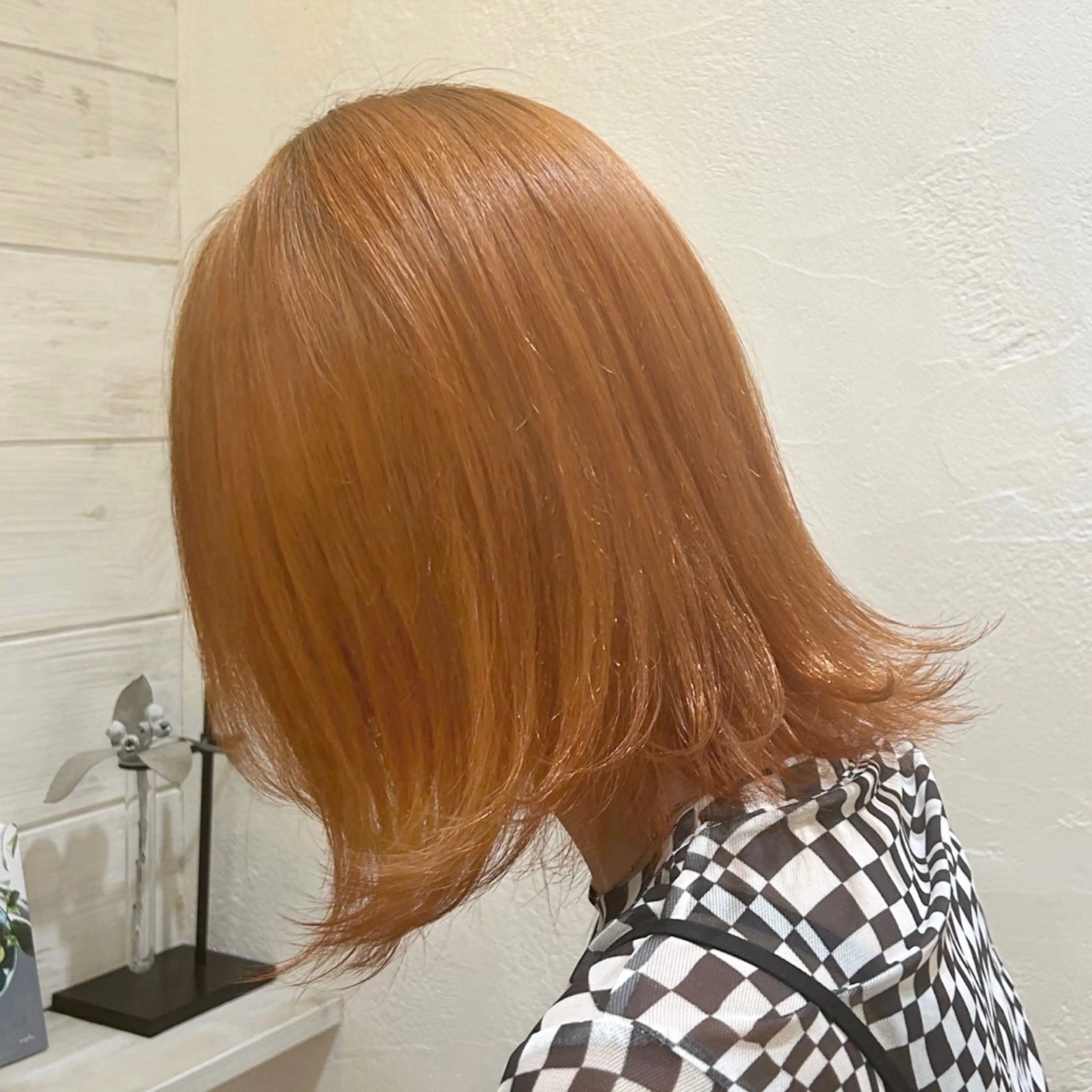 ミディアム カラー オレンジ Hair Muse'e 大西店所属・水谷 優華のヘアスタイル