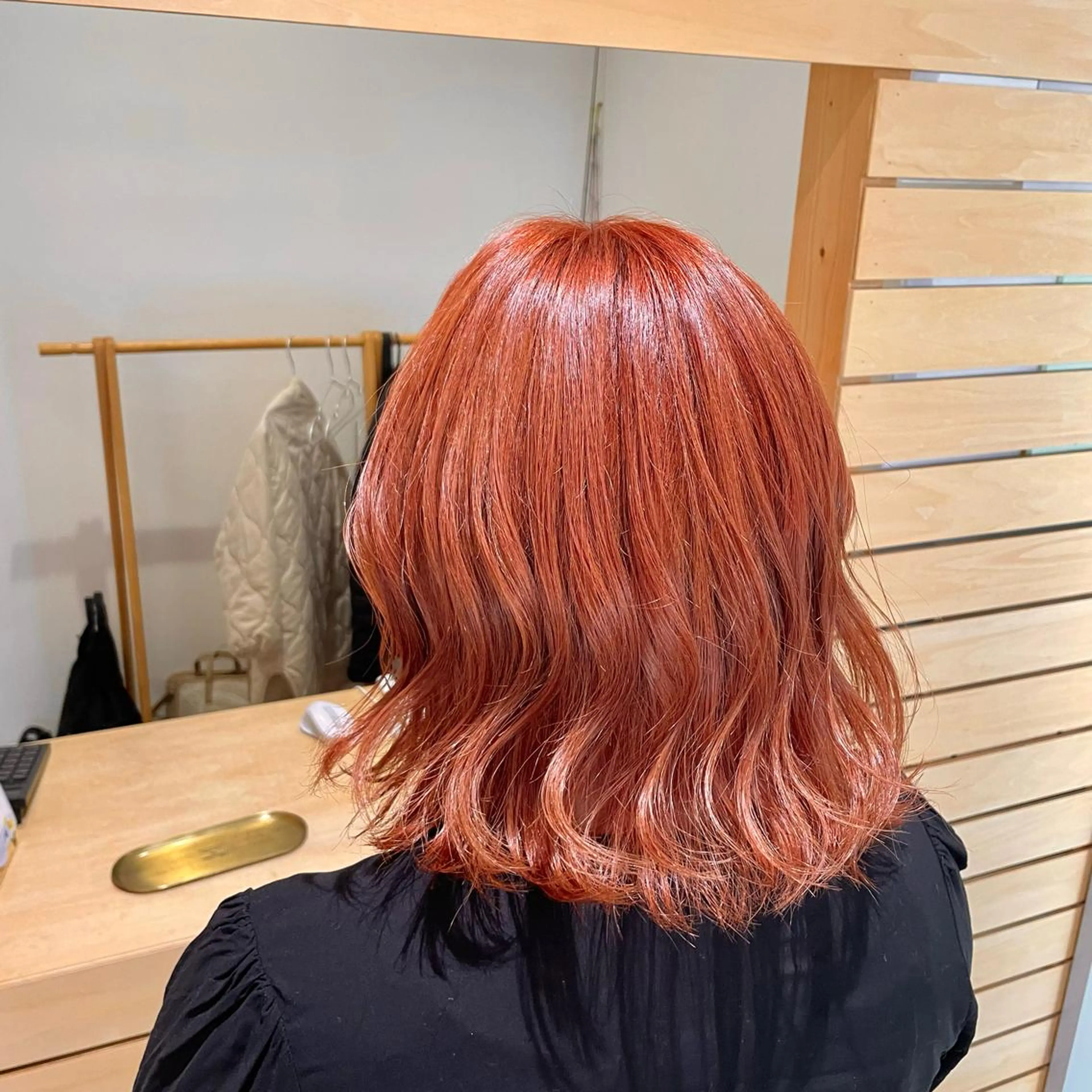 セミロング カラー ブリーチ オレンジ ヘアカラー トリートメント RUBEUS【ルベウス】所属・✨艶々カラー🎨 杉本賢人のヘアスタイル