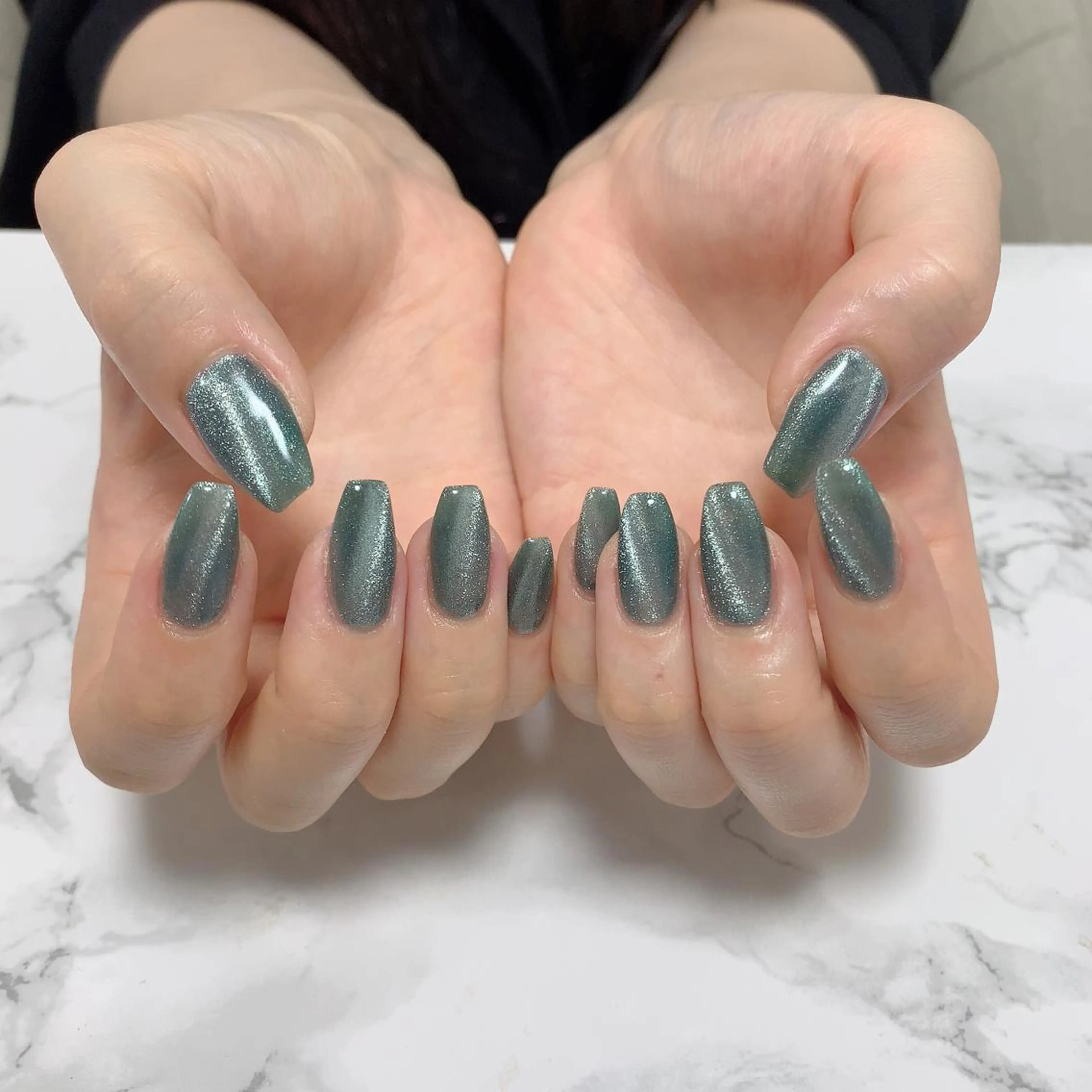 ネイル ハンドネイル はな💎ネイル ワンホン、長さ出しのネイルデザイン
