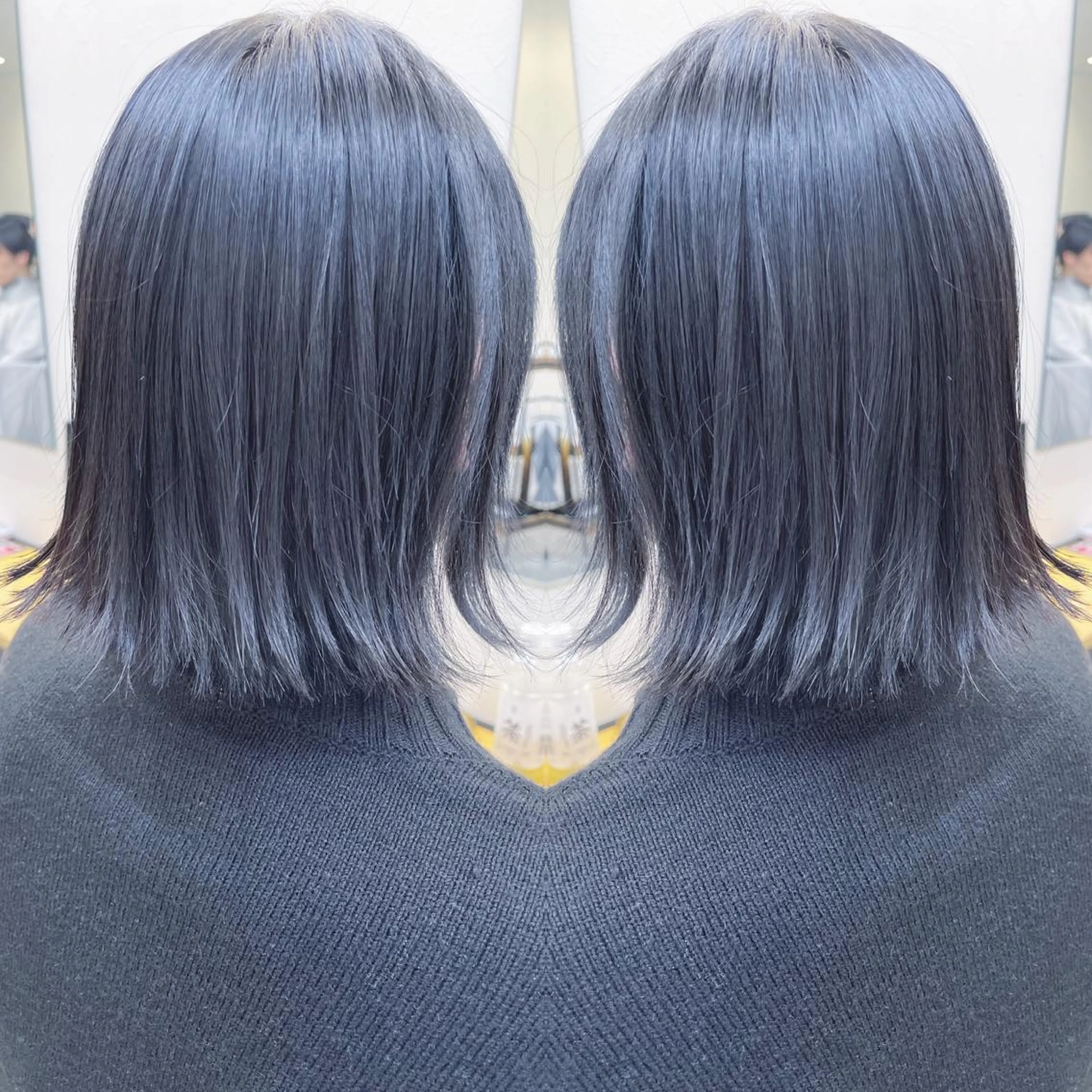 ショート ボブ 外ハネヘア カット ヘアカラー トリートメント H所属・H (エイチ) 烏丸御池店のヘアスタイル