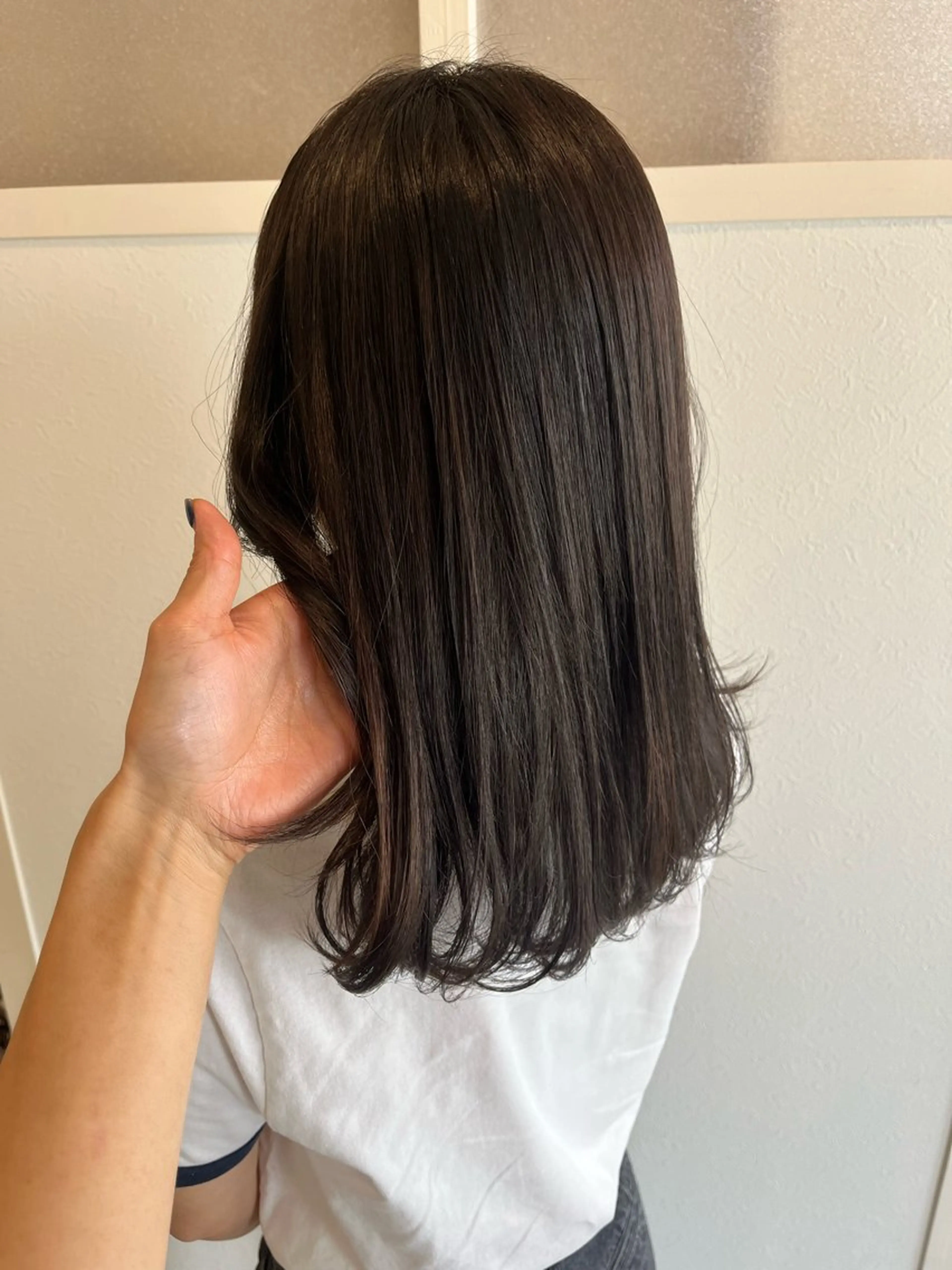 セミロング カット ヘアカラー 堀越 エリのヘアスタイル