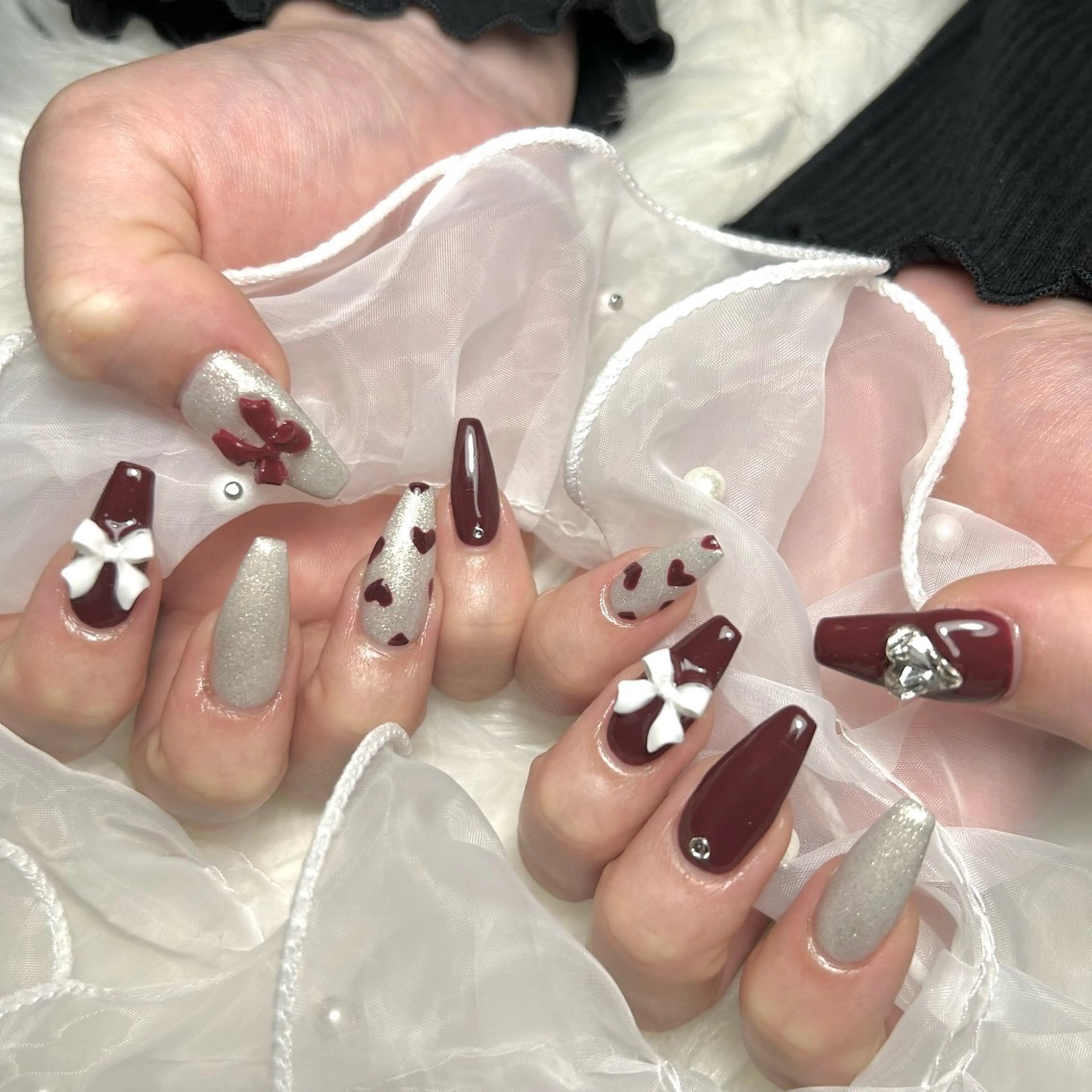 ネイル ストーンネイル ハンドネイル moumou nailのネイルデザイン
