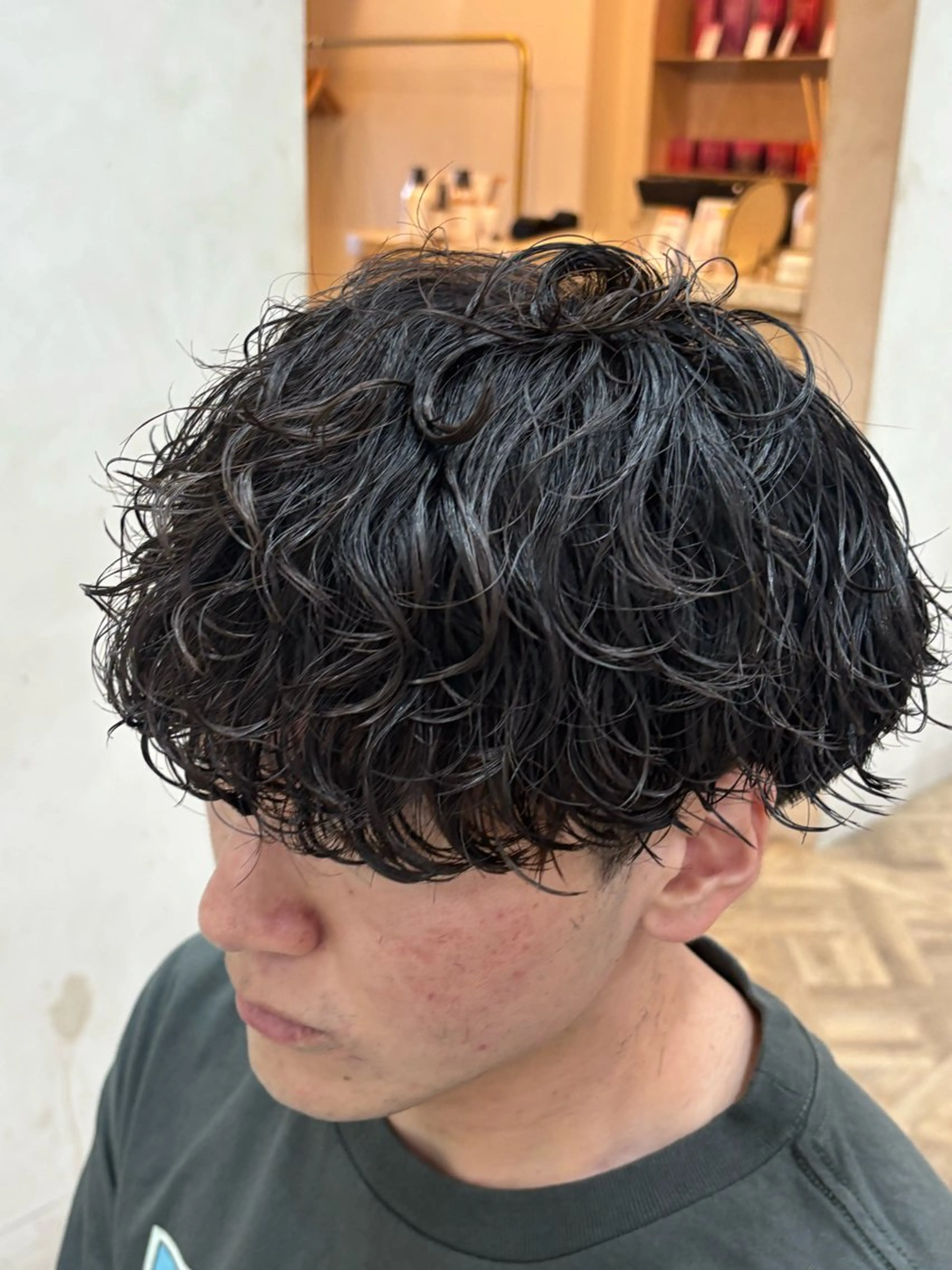 ショート パーマ メンズ 波巻きパーマ カット パーマ トリートメント パーマ職人DAIKI ツイスパ/波巻きのヘアスタイル