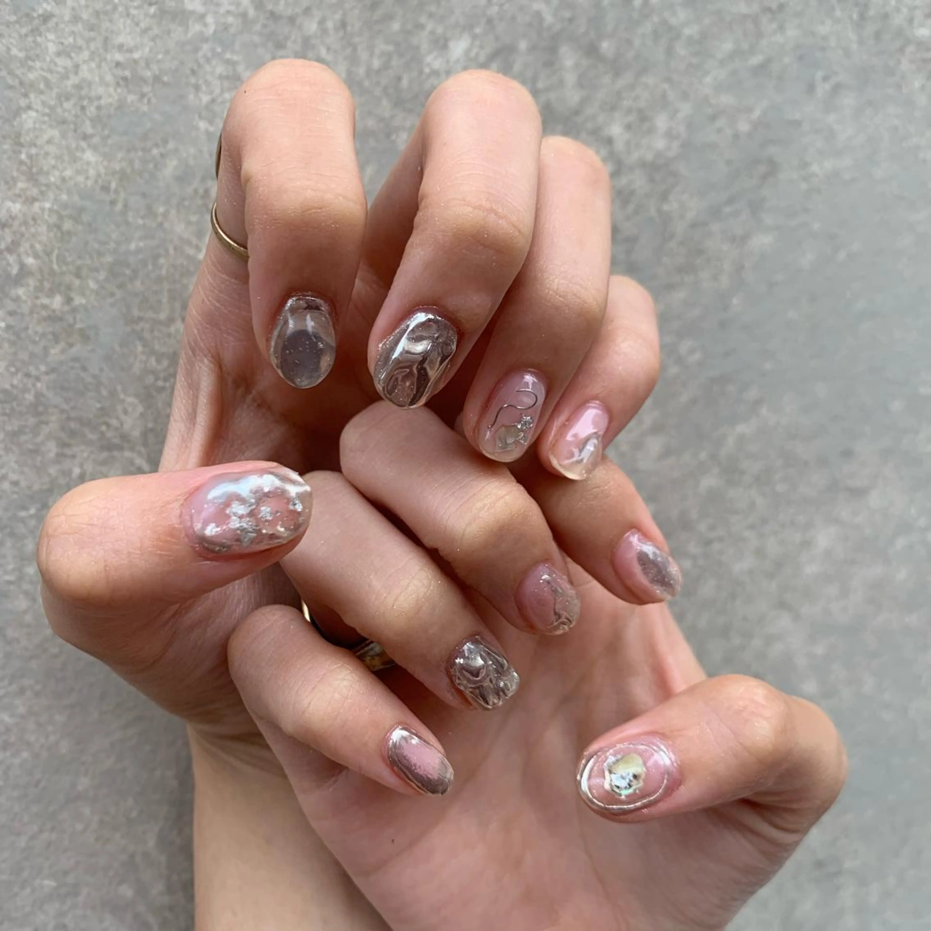 ネイル ハンドネイル 【淡色color/ nail】maikoのネイルデザイン