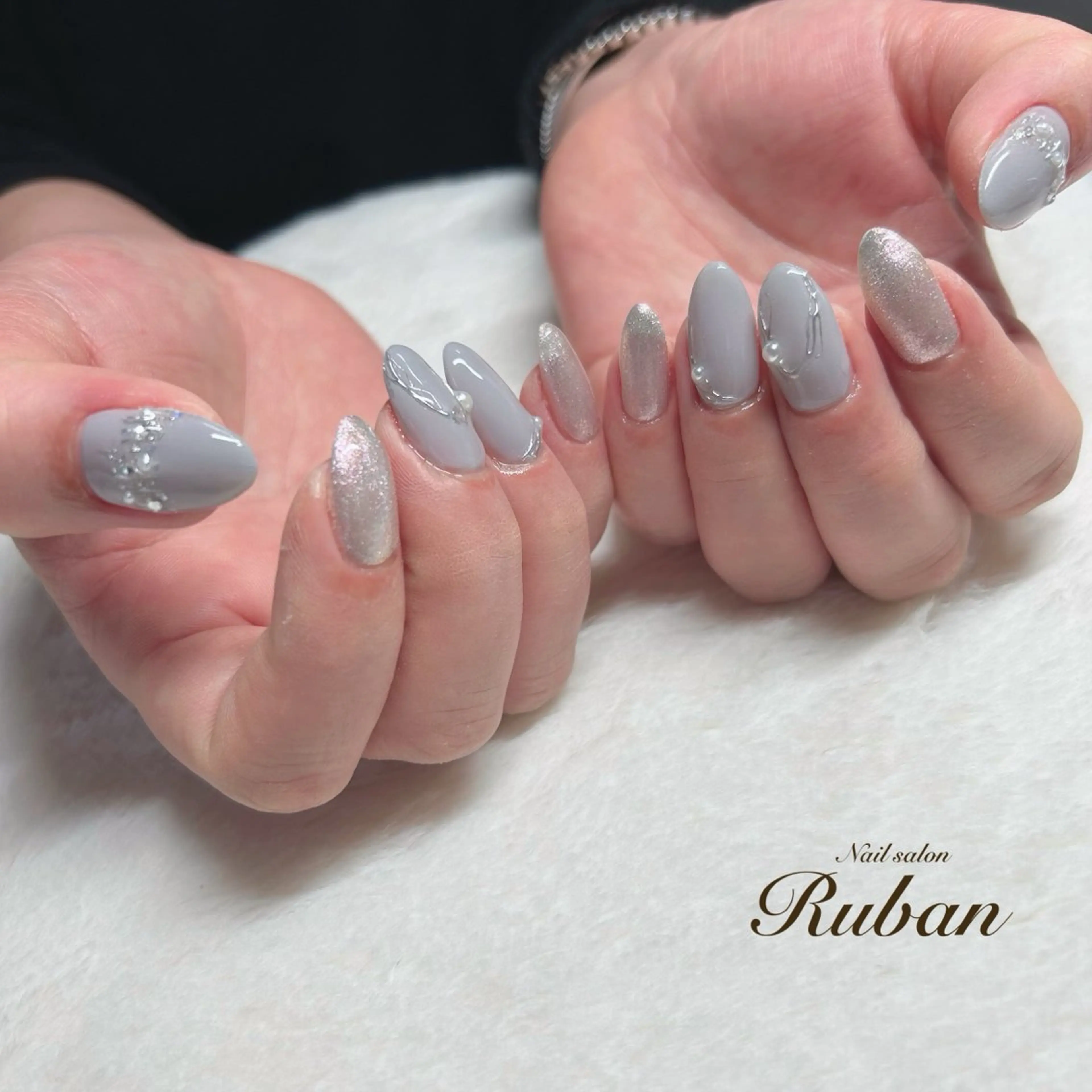 ネイル 長さ出し ニュアンスネイル Nail salon Ruban所属・Nail salon Rubanのネイルデザイン