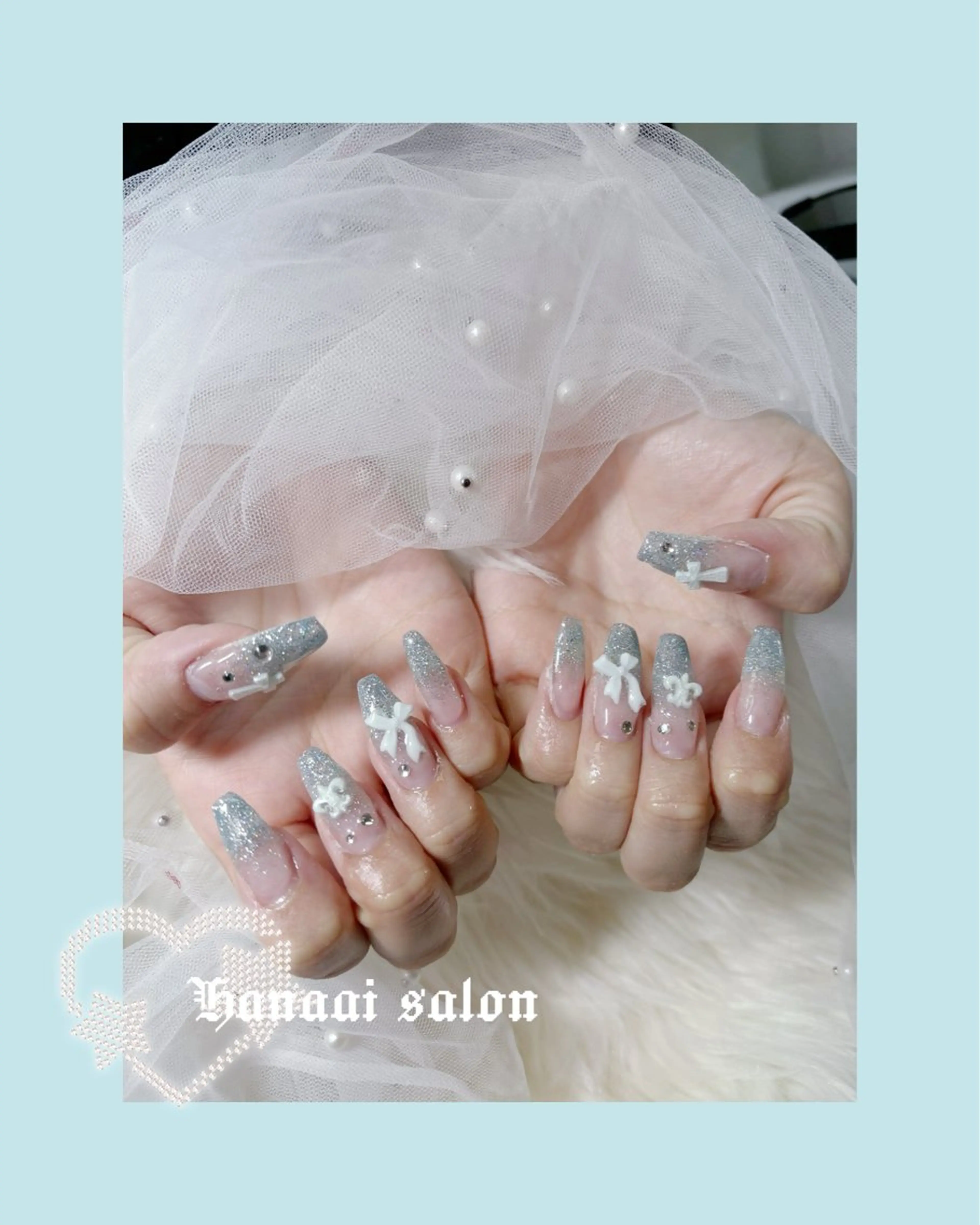 ☆口コミ投稿限定15時まで☆【スカルプオフ込み】ジュニア，スカルプ+デザイン+ストーン☆7980円の写真