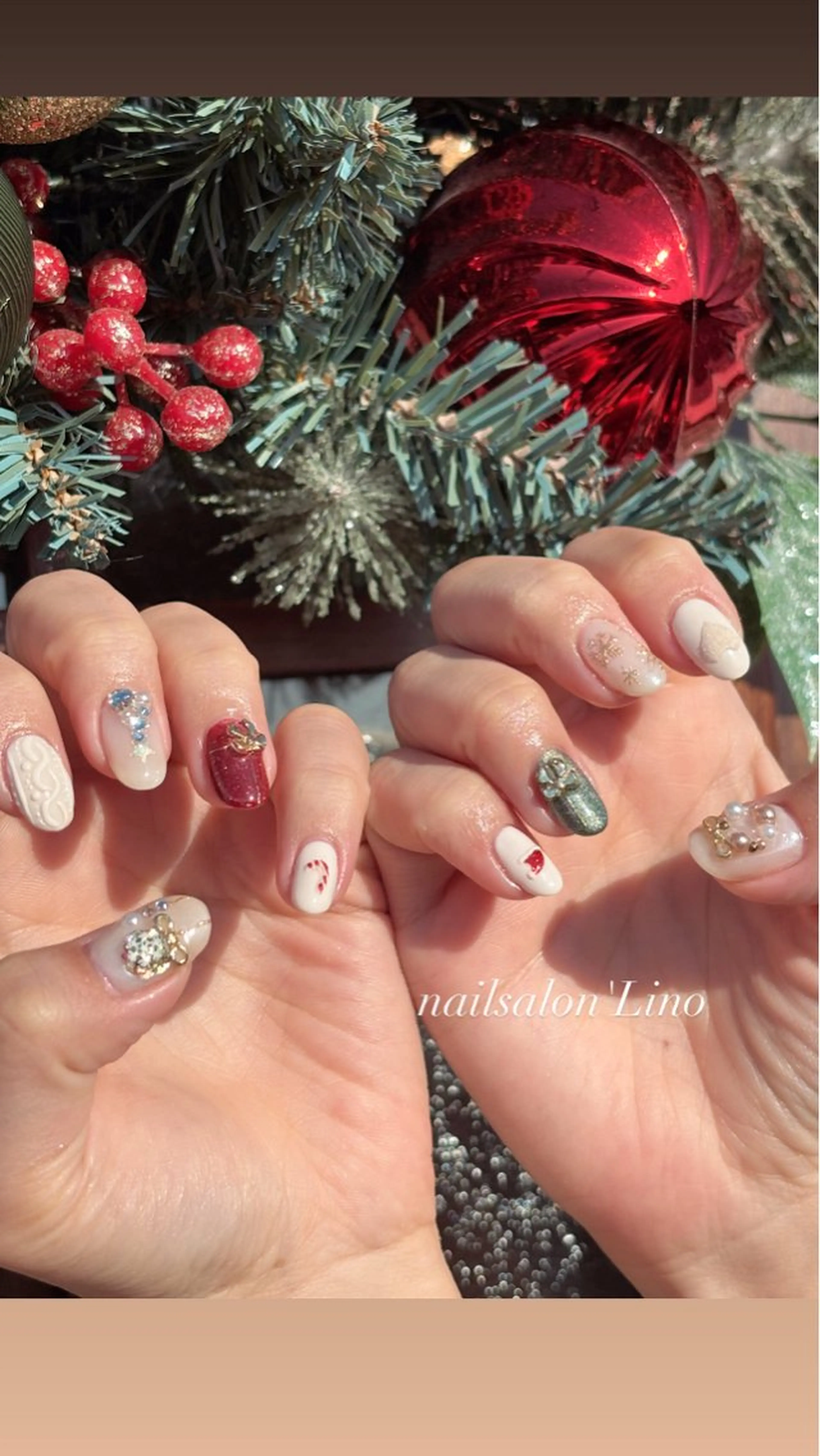 ネイル おそろいネイル ハンドネイル Lino𓂃⟡.· Chizuruのネイルデザイン