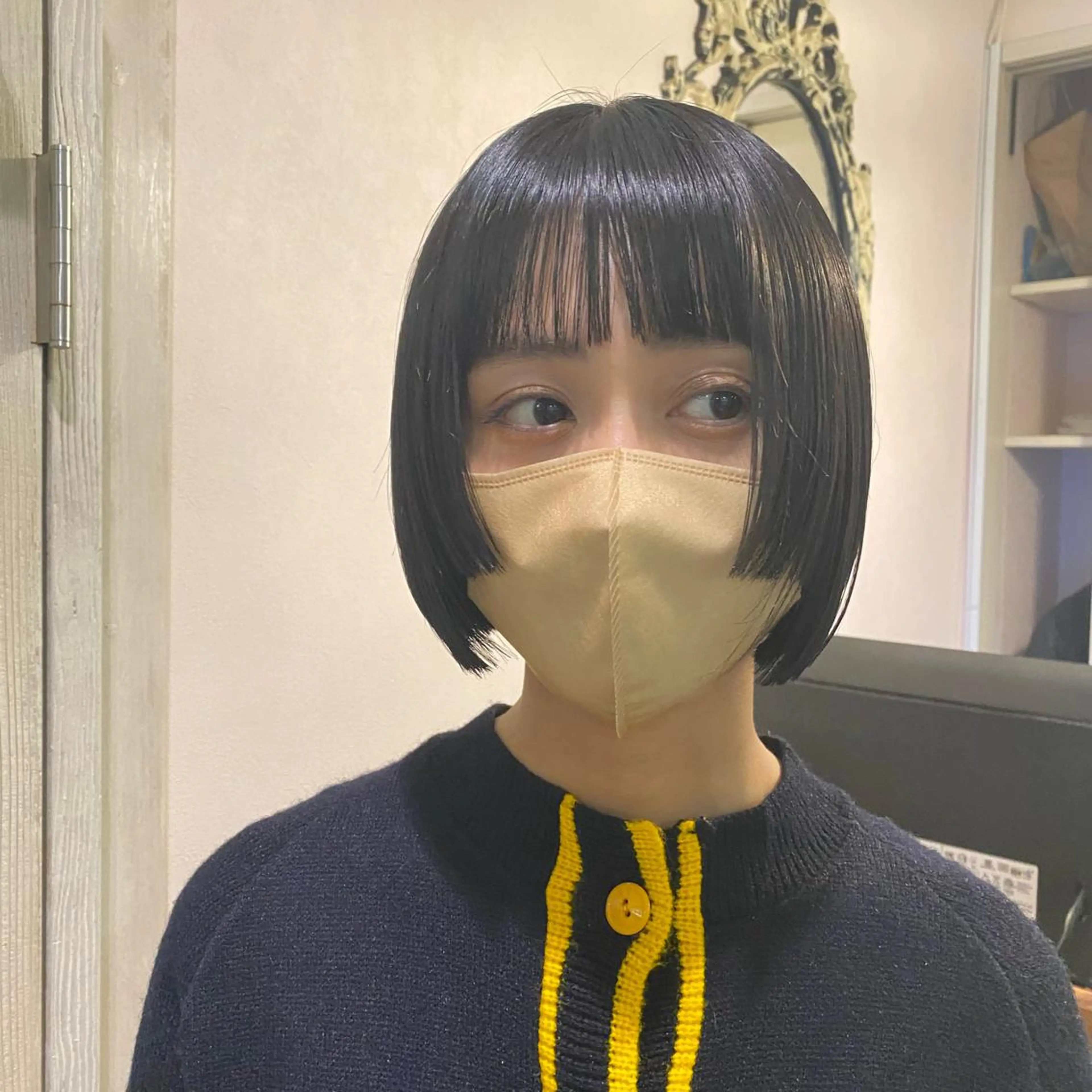ショート ボブ LATTE所属・垢抜け顔周り／韓国 ヘア𝑺𝒂𝒌𝒊のヘアスタイル