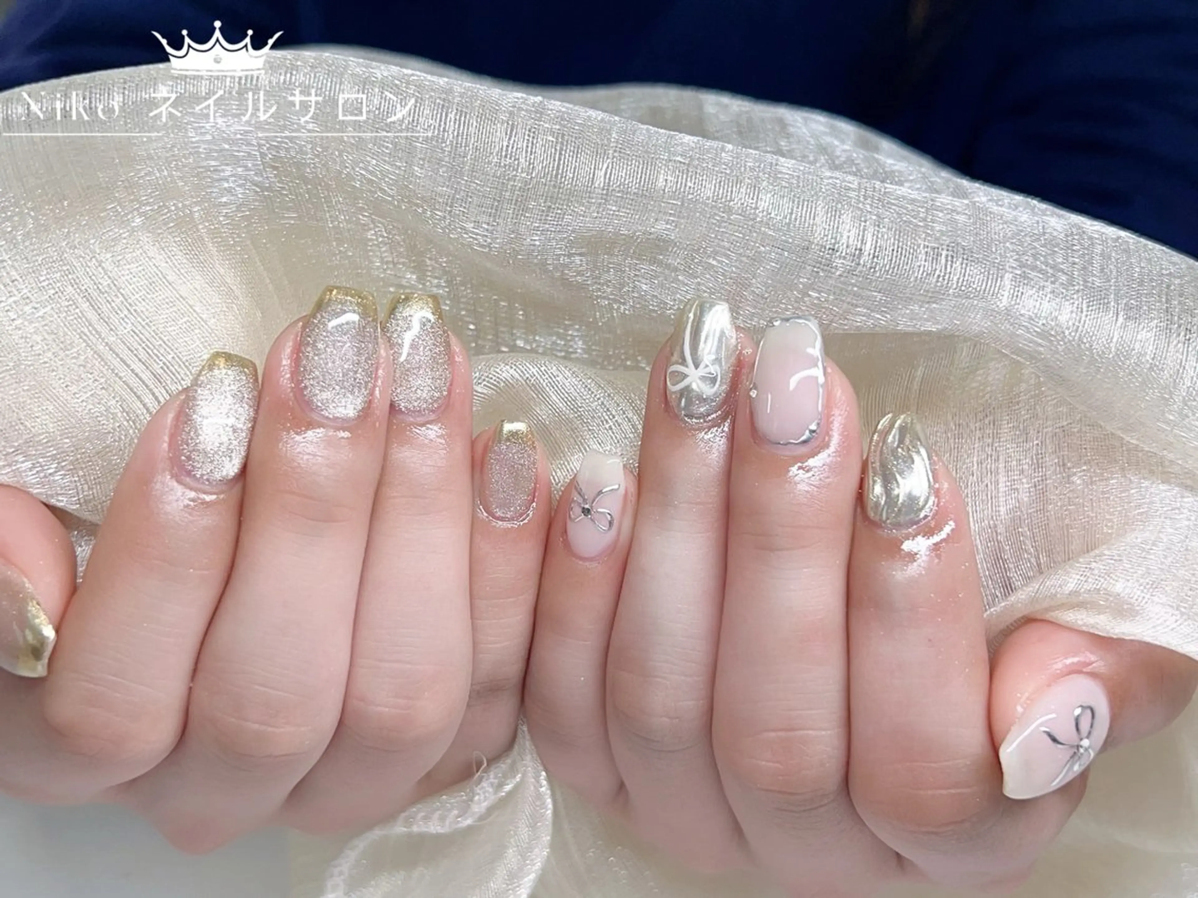 ネイル 長さ出し フットネイル フレンチネイル ジェルネイル 韓国ネイル Niko nailサロンのネイルデザイン