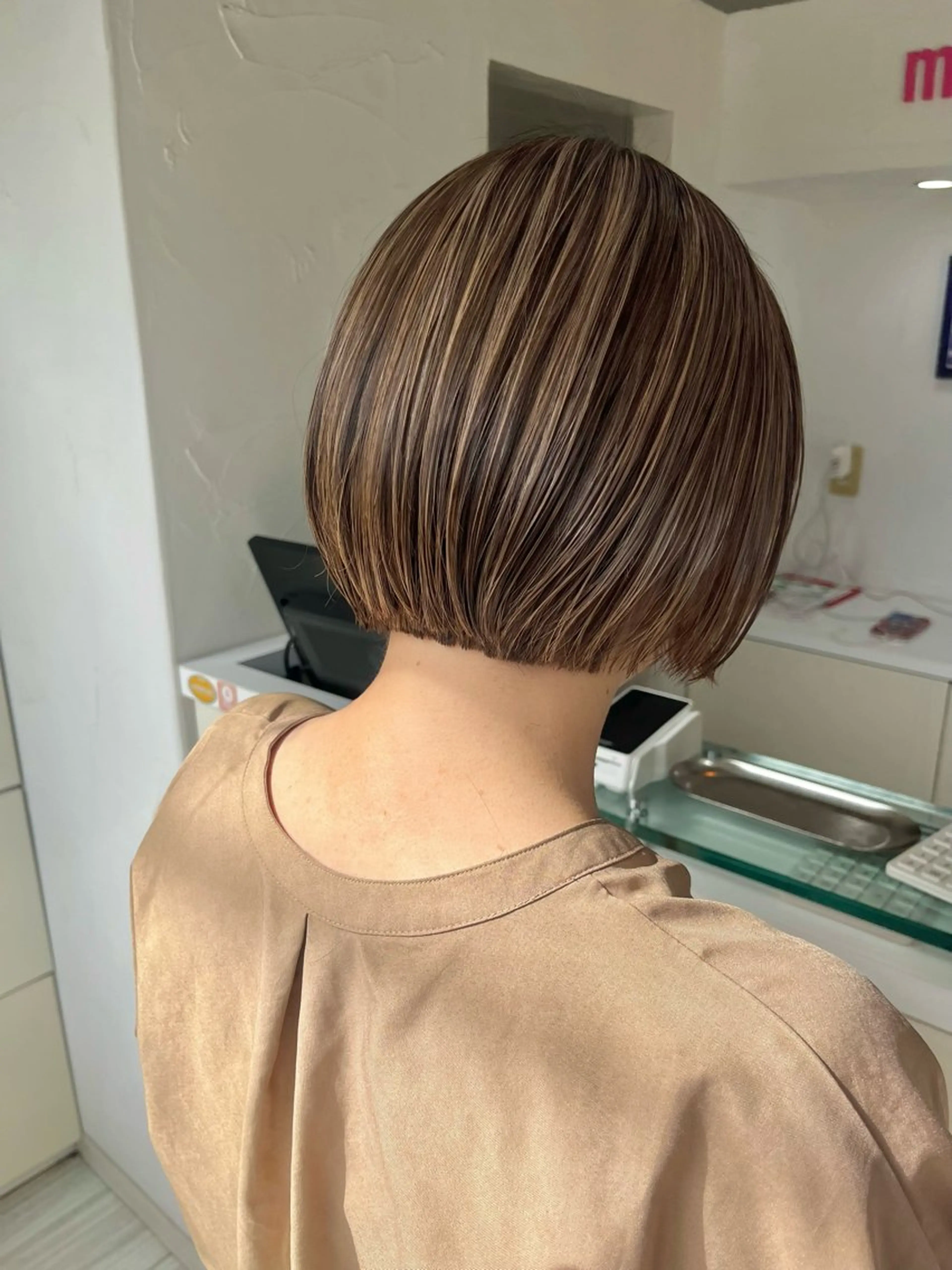 ショート カラー カット ヘアカラー トリートメント インナー/オリーブ/ ハイライト/渚沙🔗のヘアスタイル