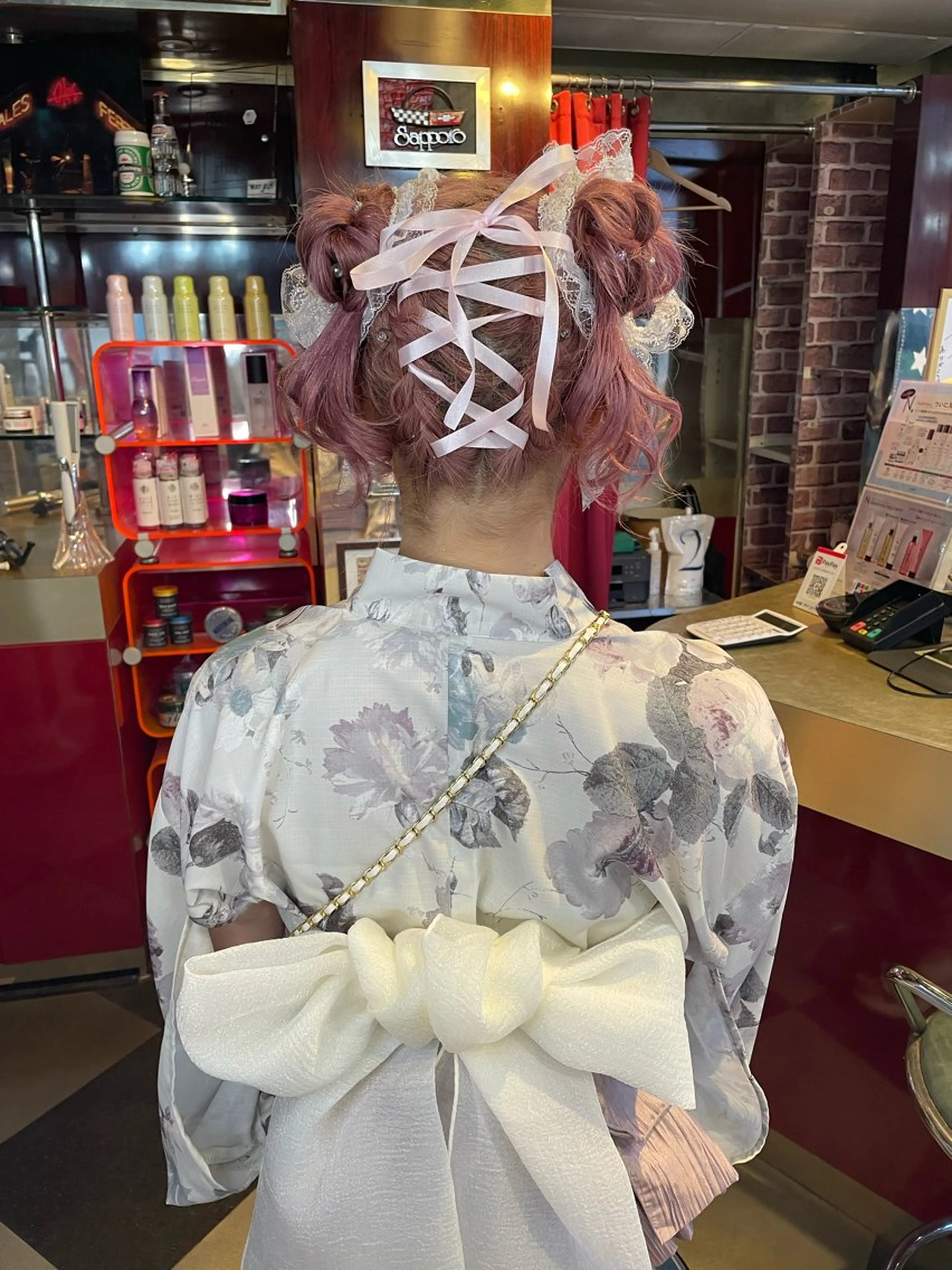 ヘアアレンジ 浴衣 👑派手髪/カット 👑ANRYのヘアスタイル