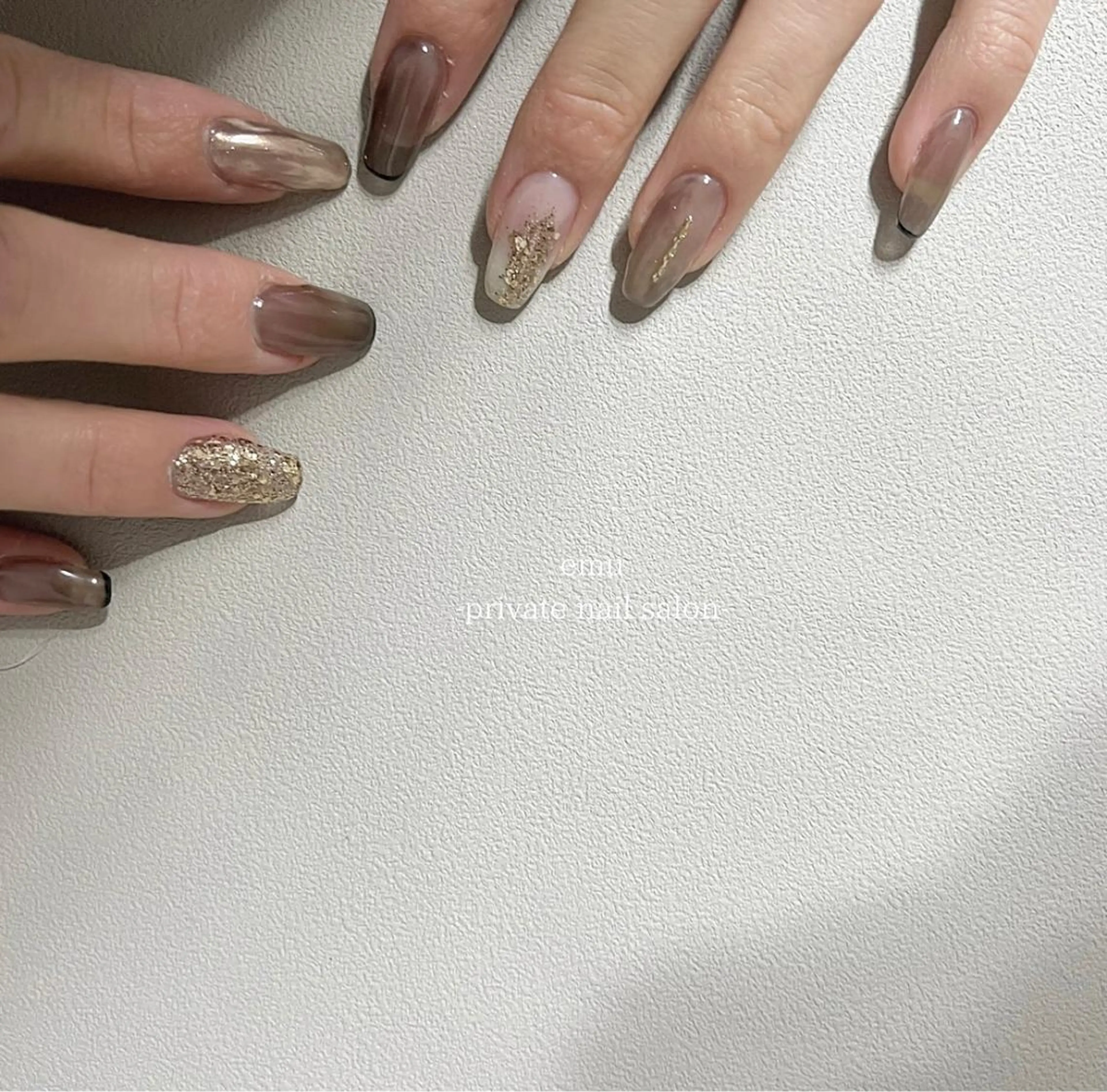 ネイル ブラウン emu nailのネイルデザイン