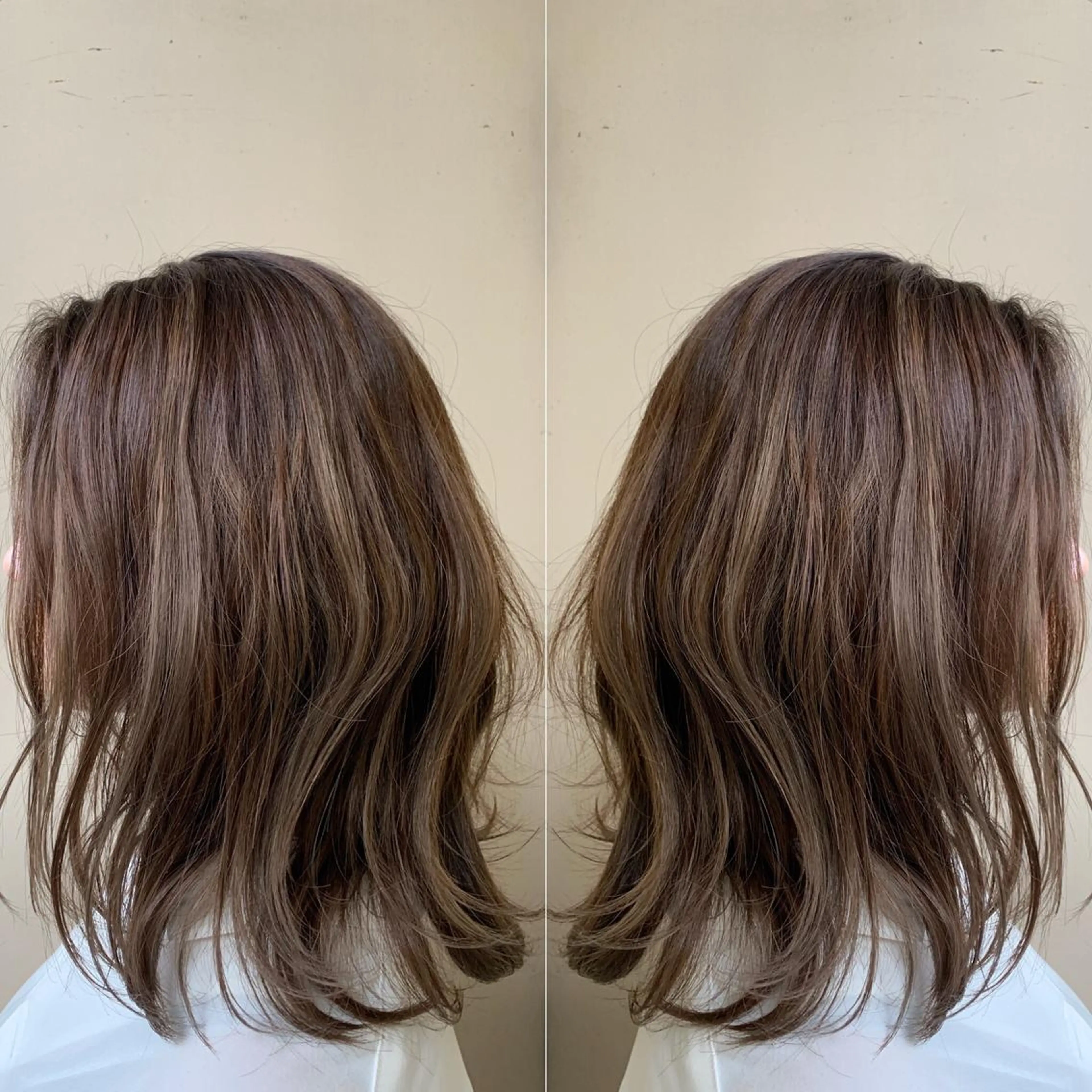 ミディアム カラー kr2s アメ村のヘアスタイル