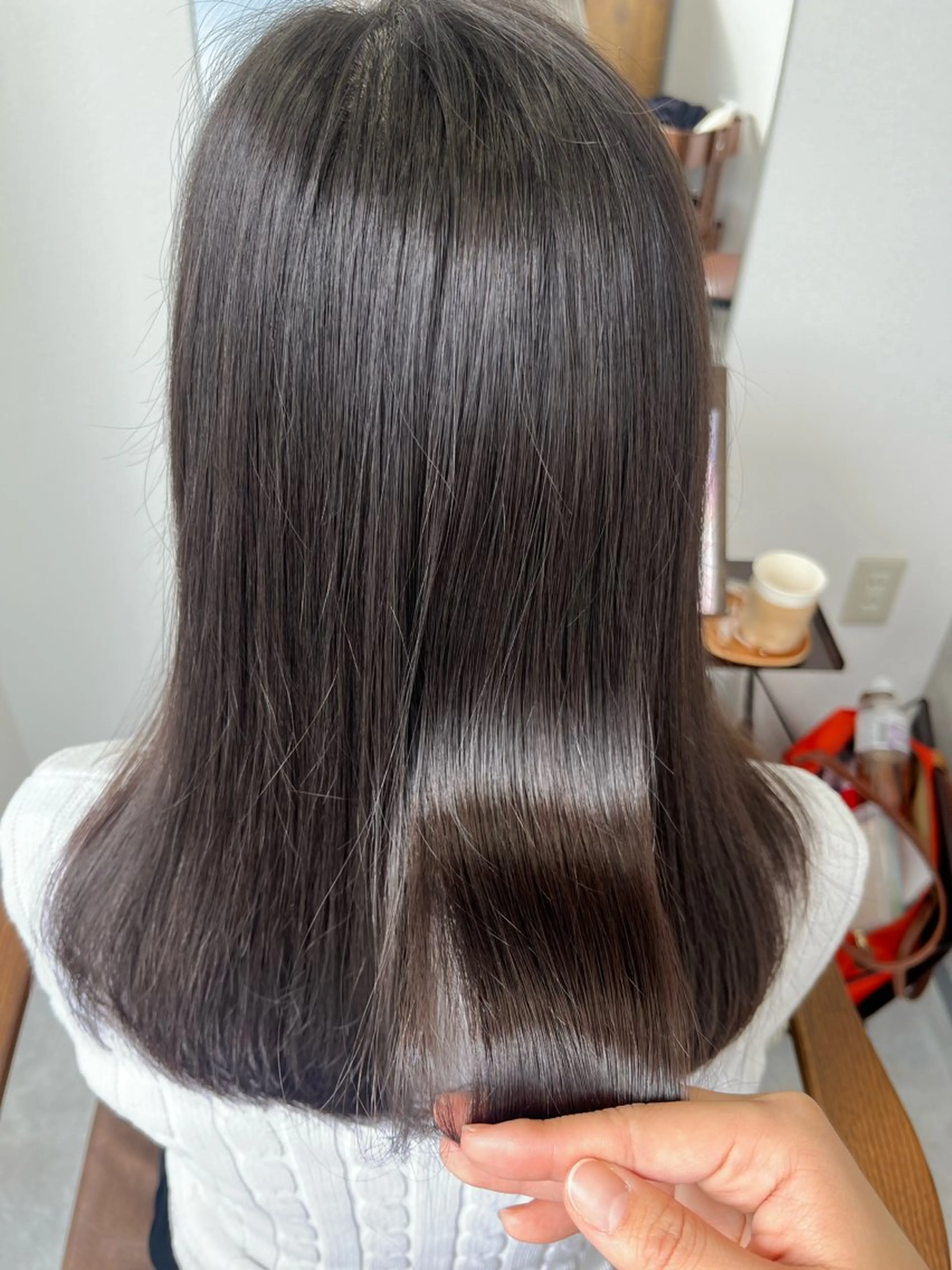 セミロング トリートメント 暖色＊ベージュ ＊くらたあやかのヘアスタイル