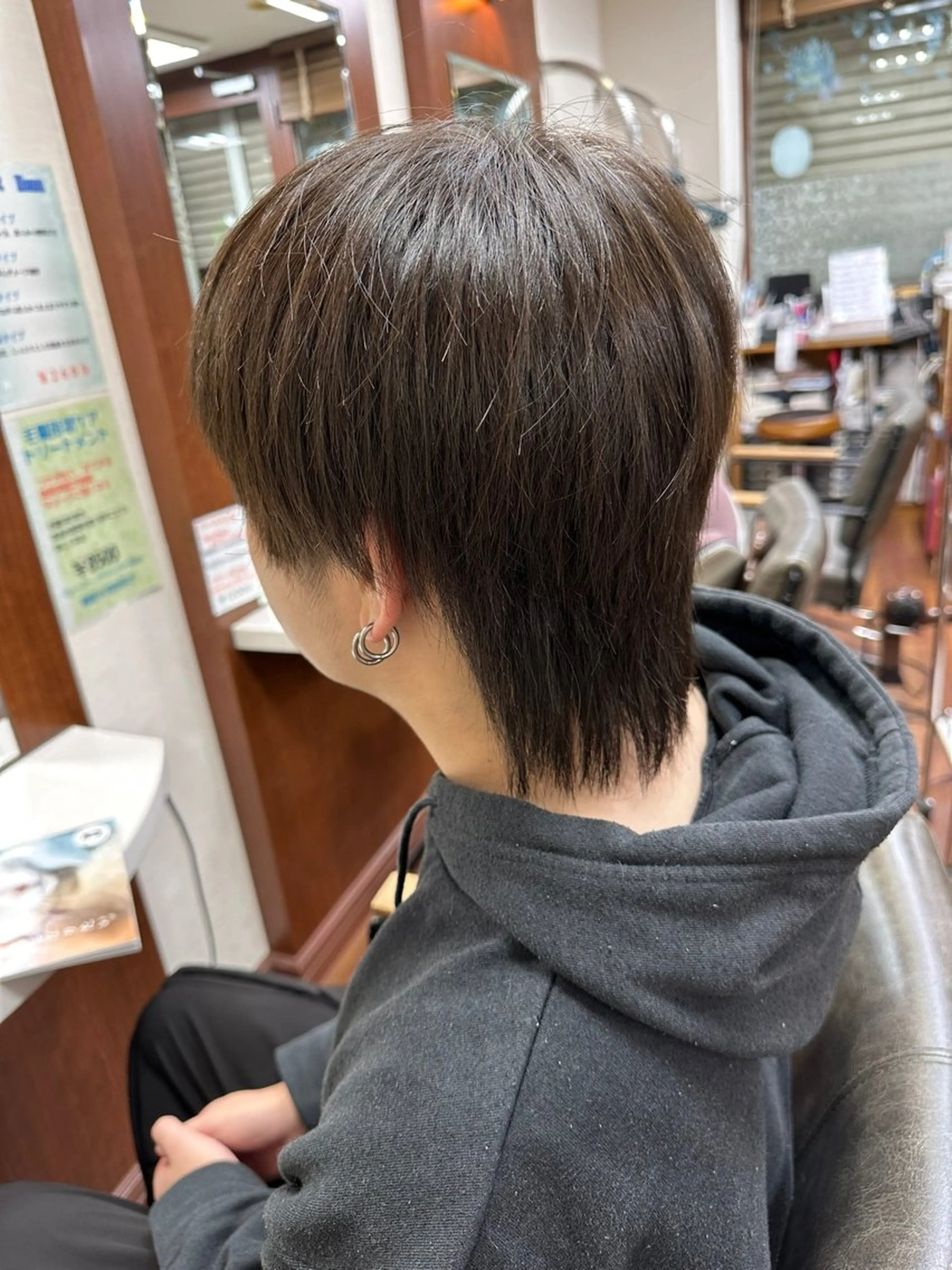 メンズ マッシュウルフ マッシュ メンズウルフカット ウルフカット BAROA中村橋所属・濱野 黎士のヘアスタイル