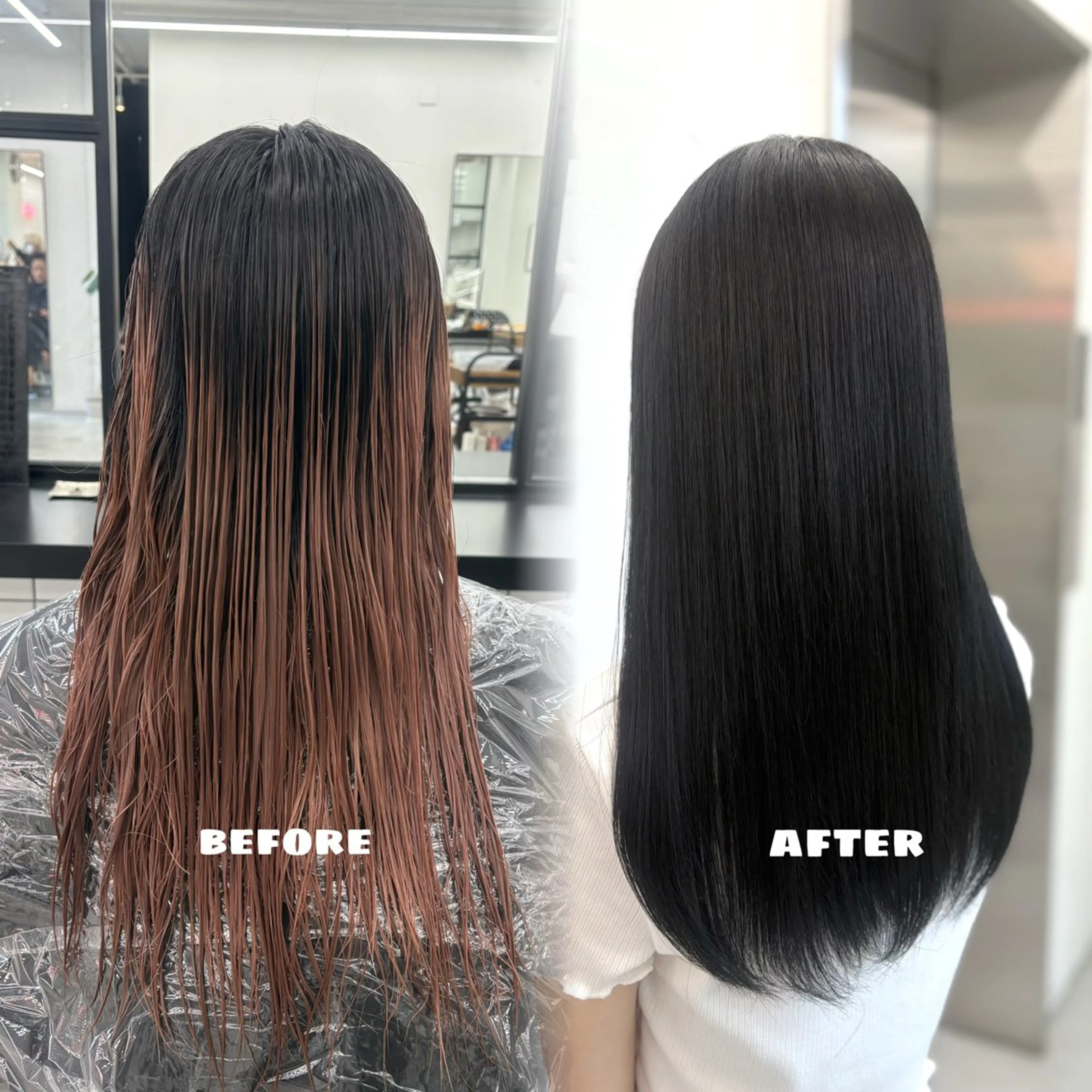 ロング カラー 黒髪 ブリーチ ブルーカラー ブルーブラック ヘアカラー トリートメント 🌟ゆりあ🌟 JILLSTUDIOのヘアスタイル
