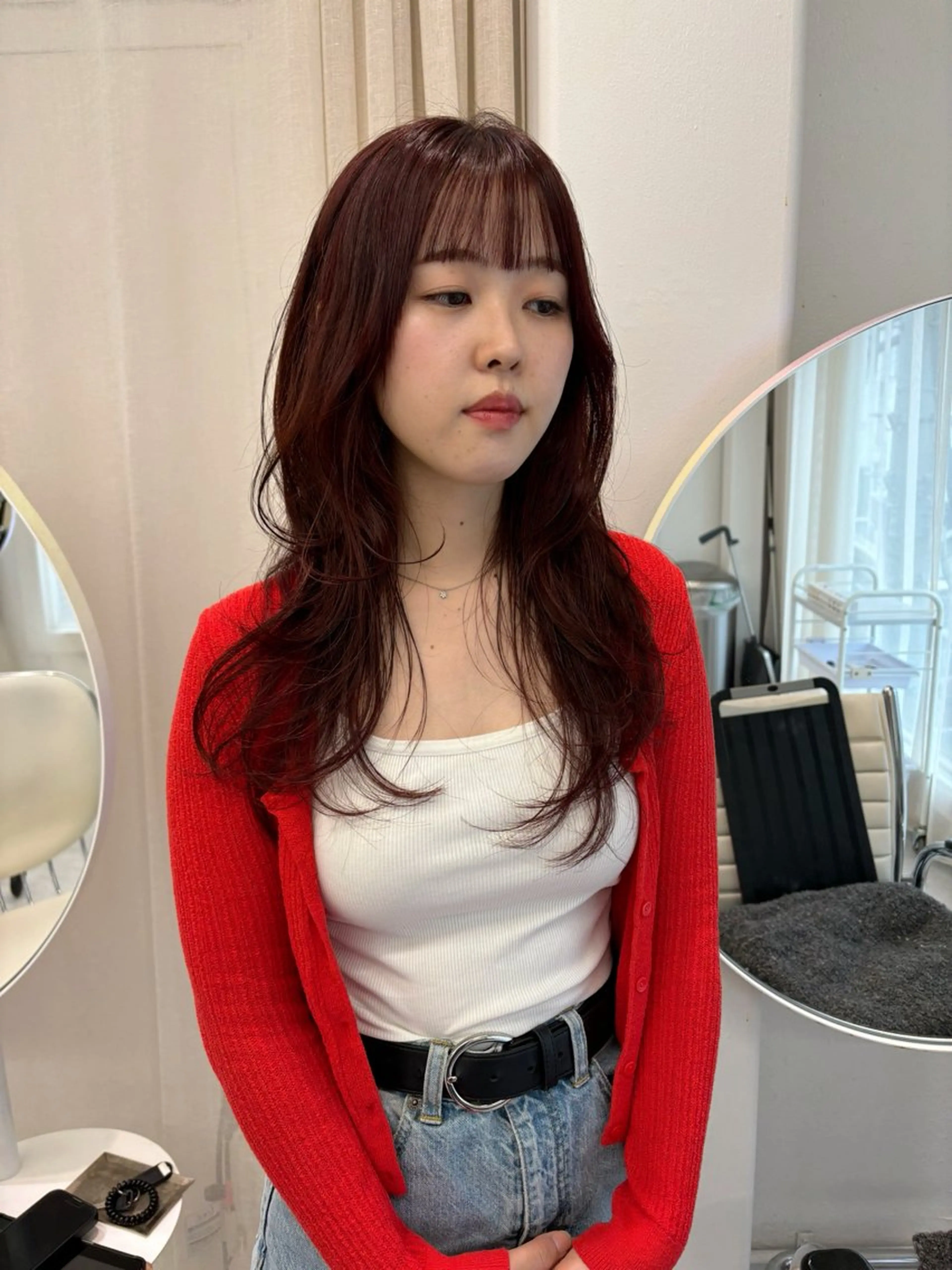 ロング カラー カット ヘアカラー トリートメント レイヤーカット🎀 kanaのヘアスタイル