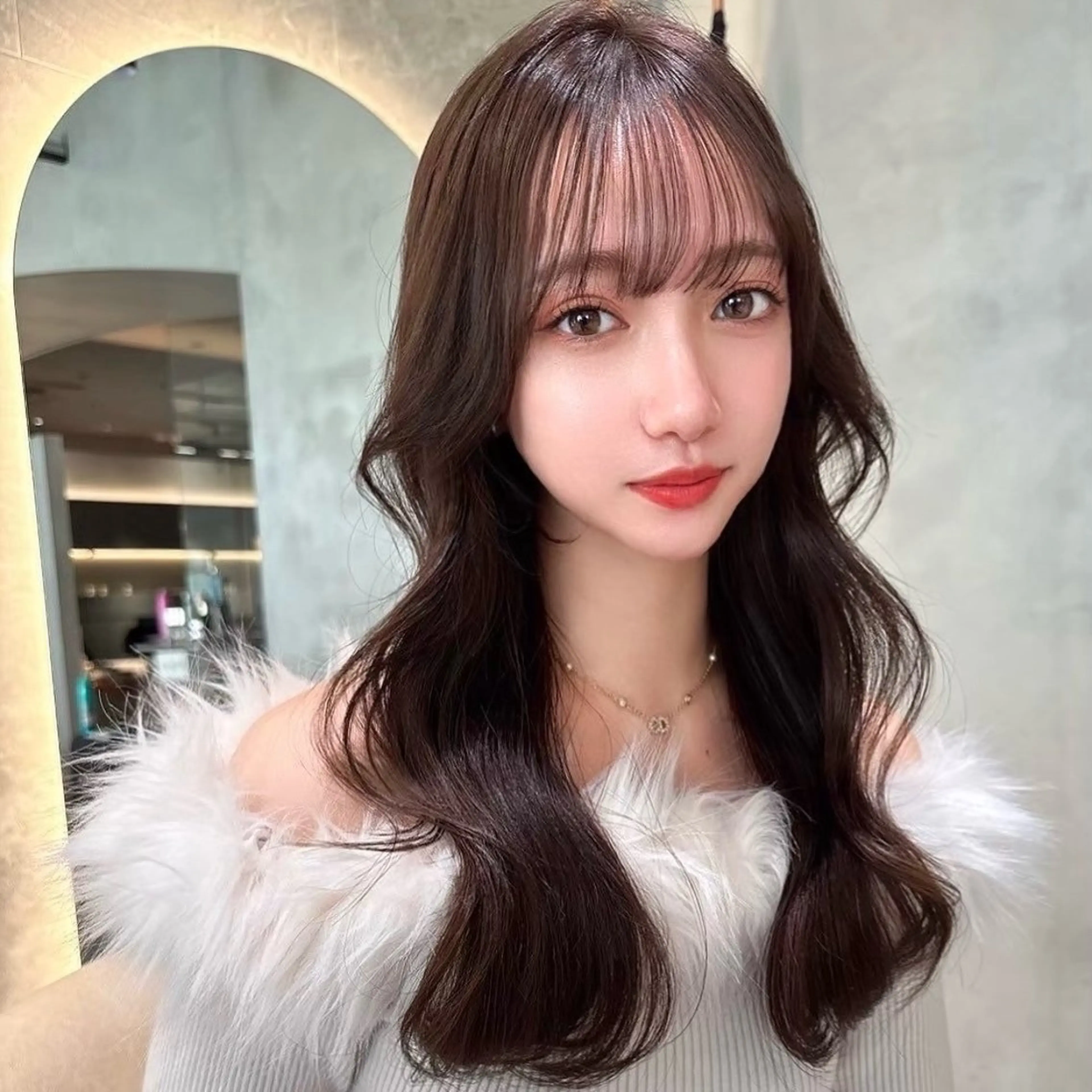 ミディアム Lond bla-maのヘアスタイル